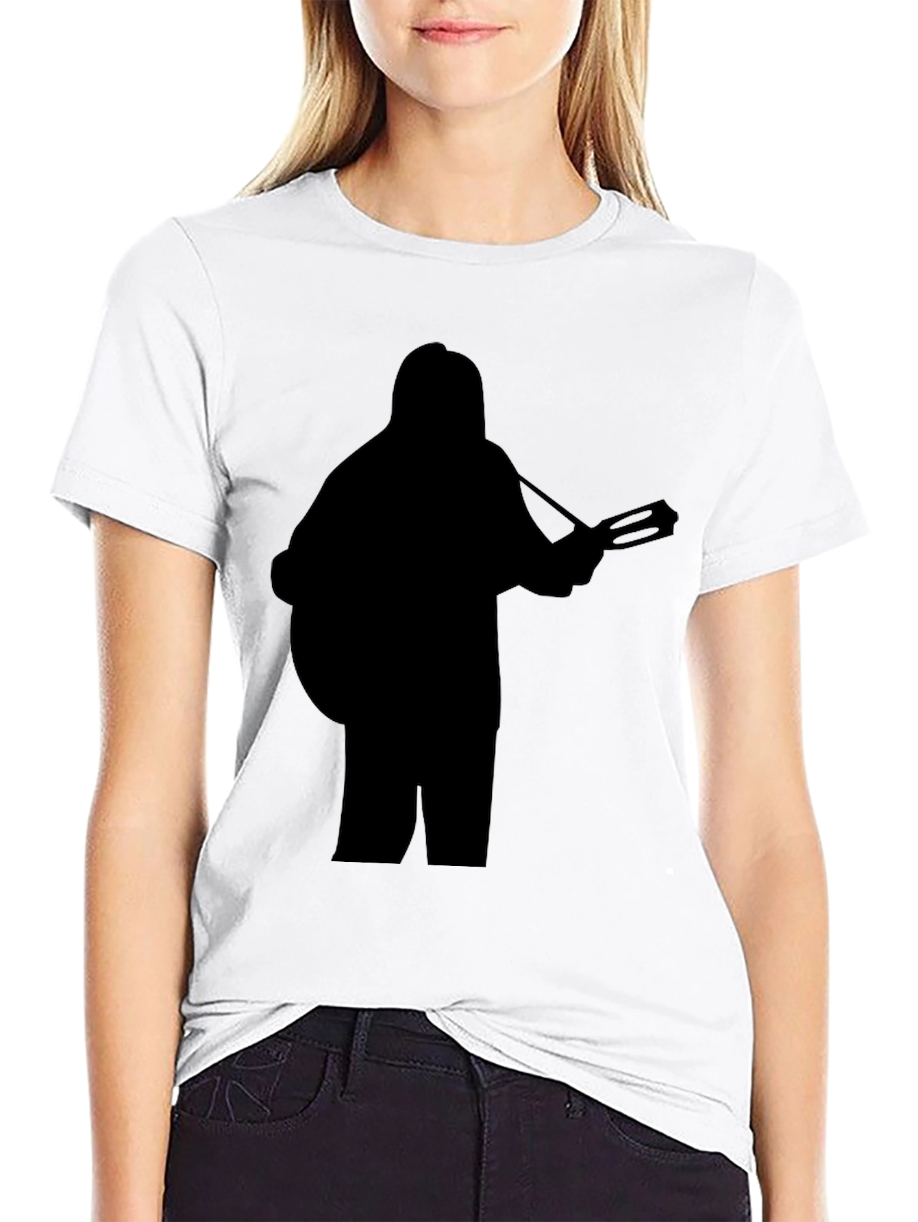 Silhouette Guitarist Graphic Black T-Shirt