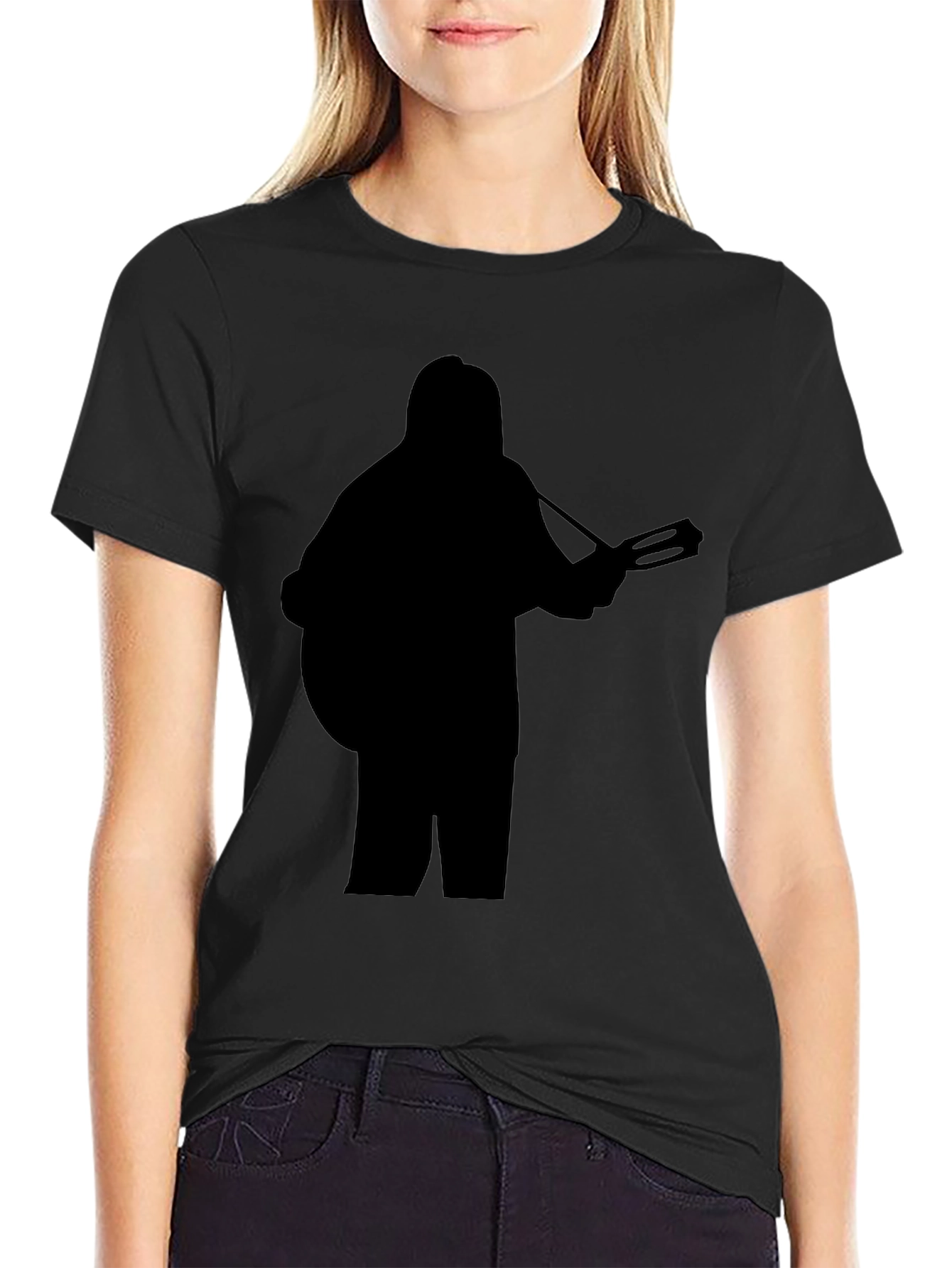 Silhouette Guitarist Graphic Black T-Shirt