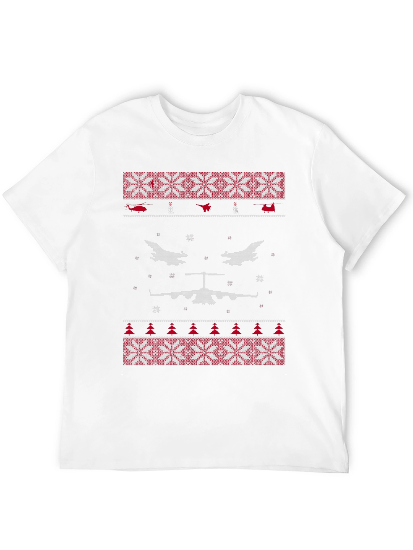 Novelty Airplane Ugly Christmas Sweater T-Shirt