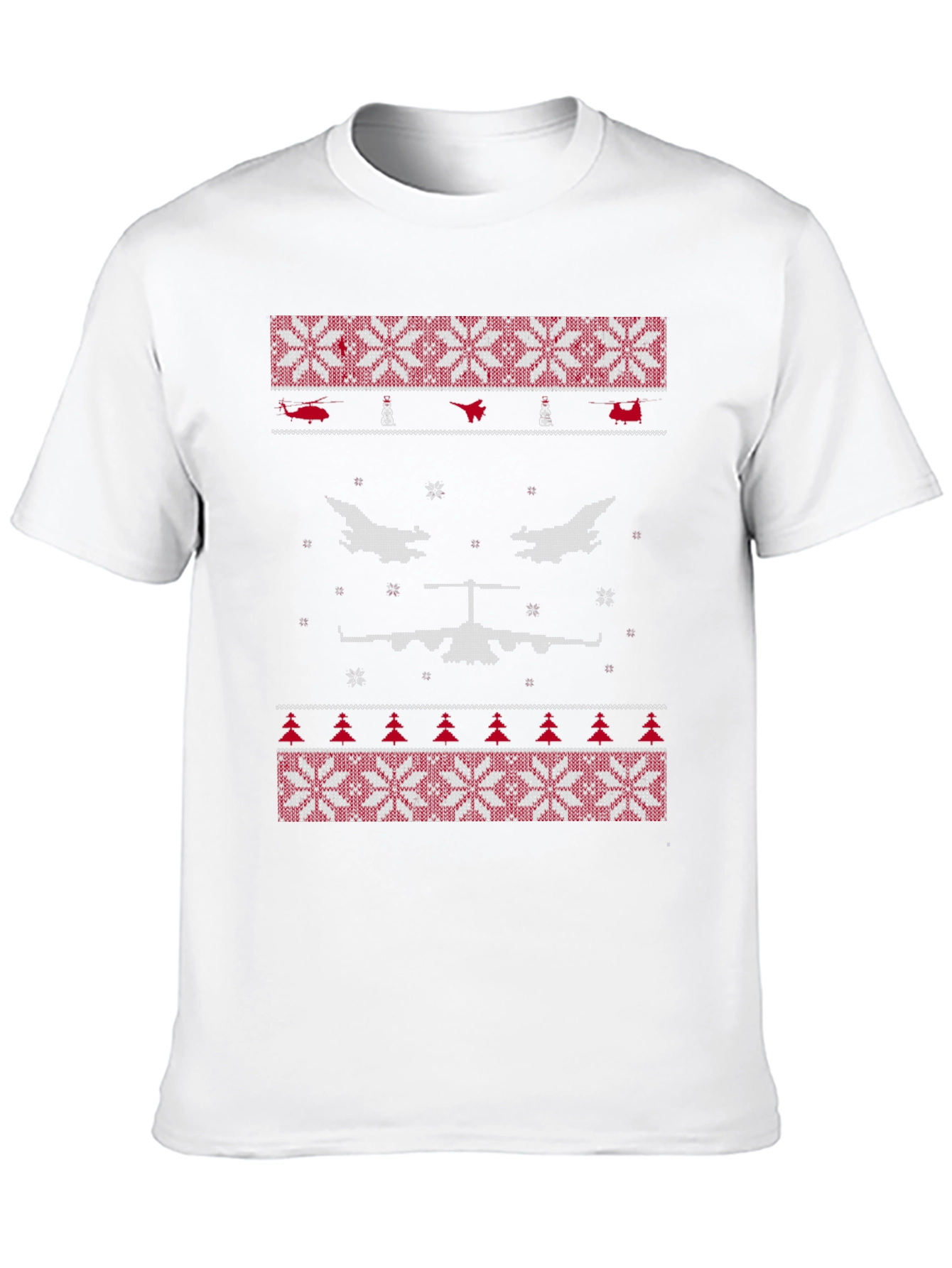 Novelty Airplane Ugly Christmas Sweater T-Shirt