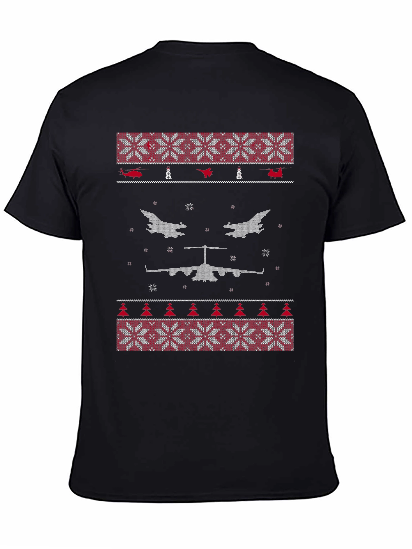 Novelty Airplane Ugly Christmas Sweater T-Shirt