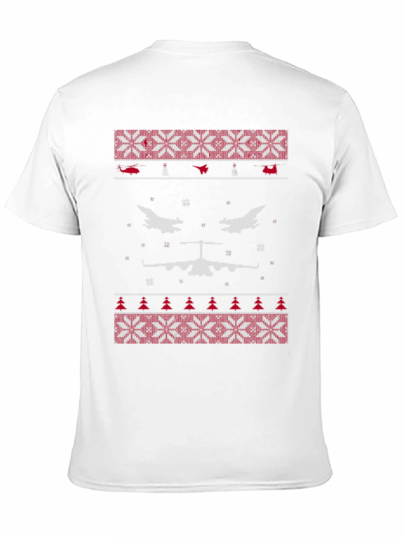 Novelty Airplane Ugly Christmas Sweater T-Shirt
