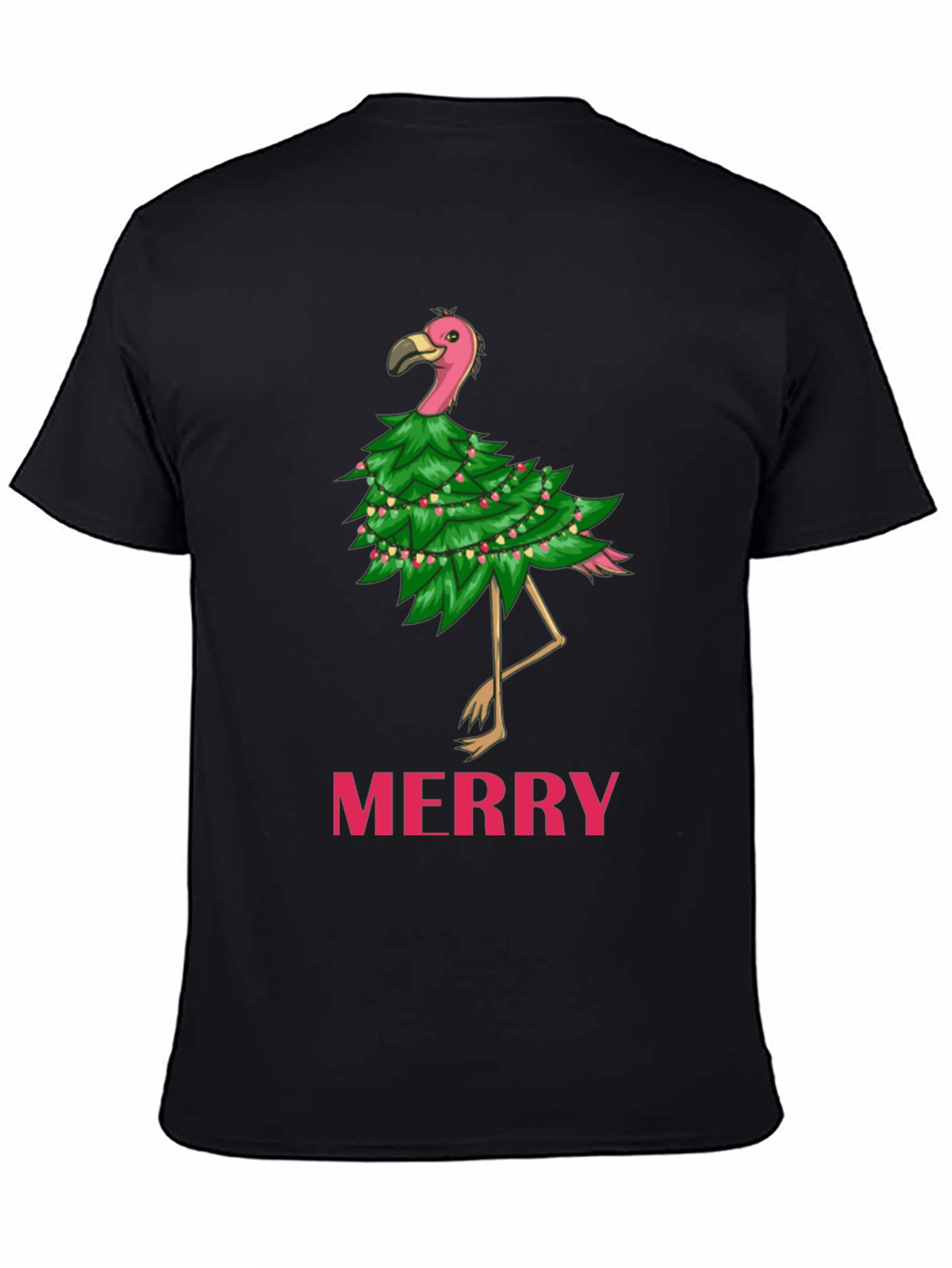 Festive Flamingo Christmas Tee