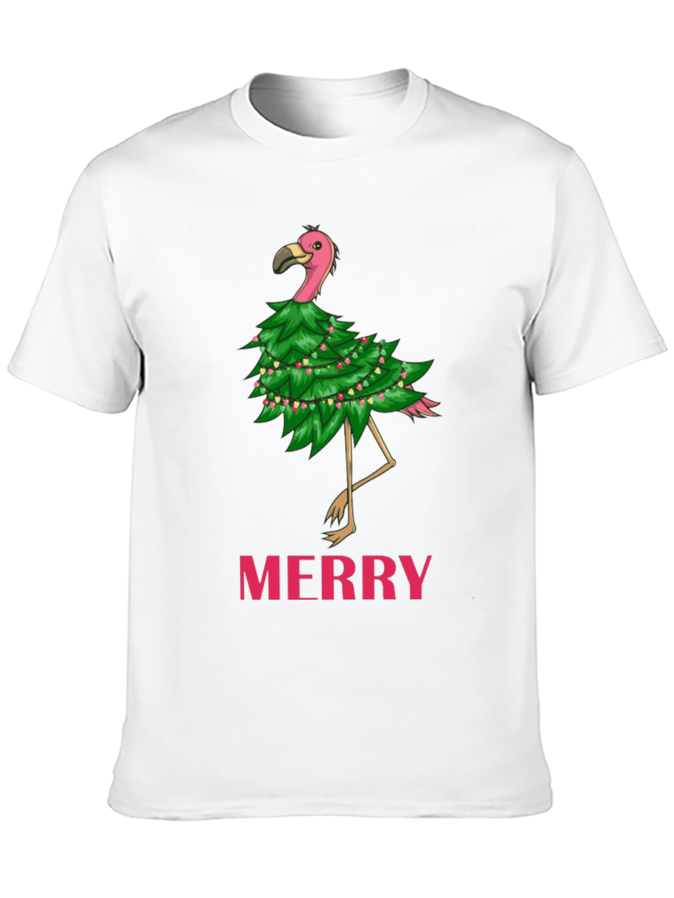 Festive Flamingo Christmas Tee