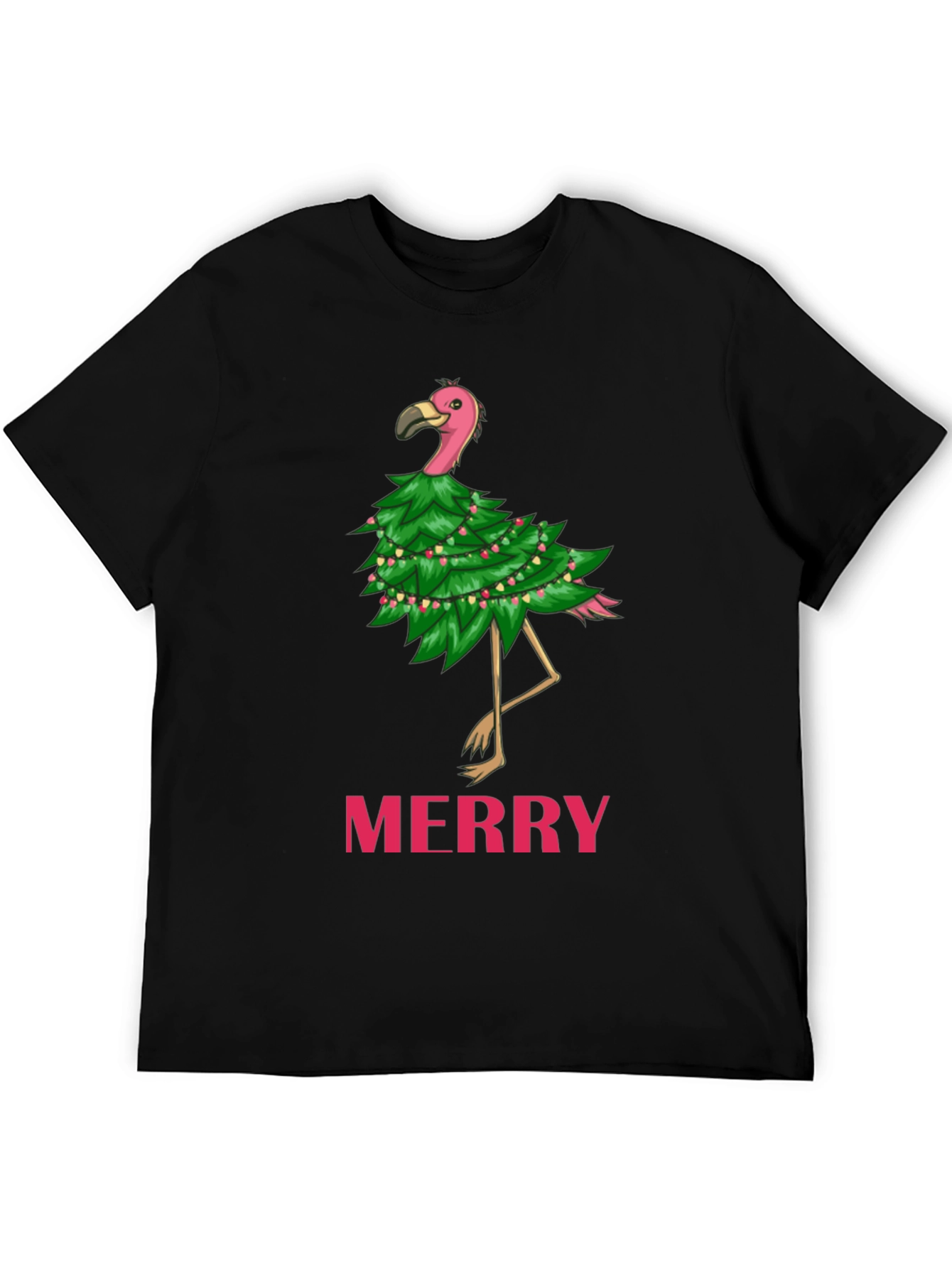 Festive Flamingo Christmas Tee