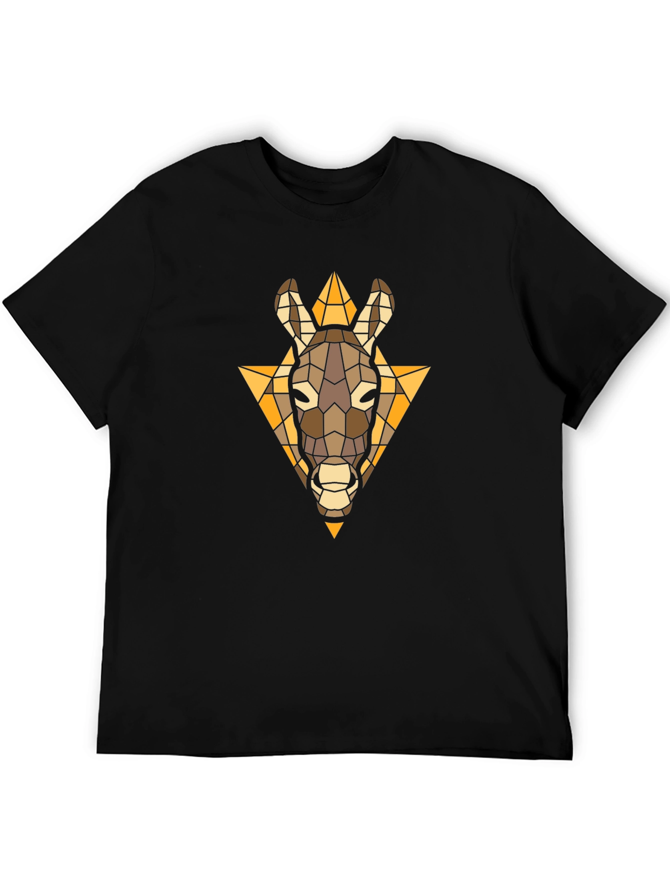 Geometric Donkey Graphic T-Shirt - Modern Casual Wear