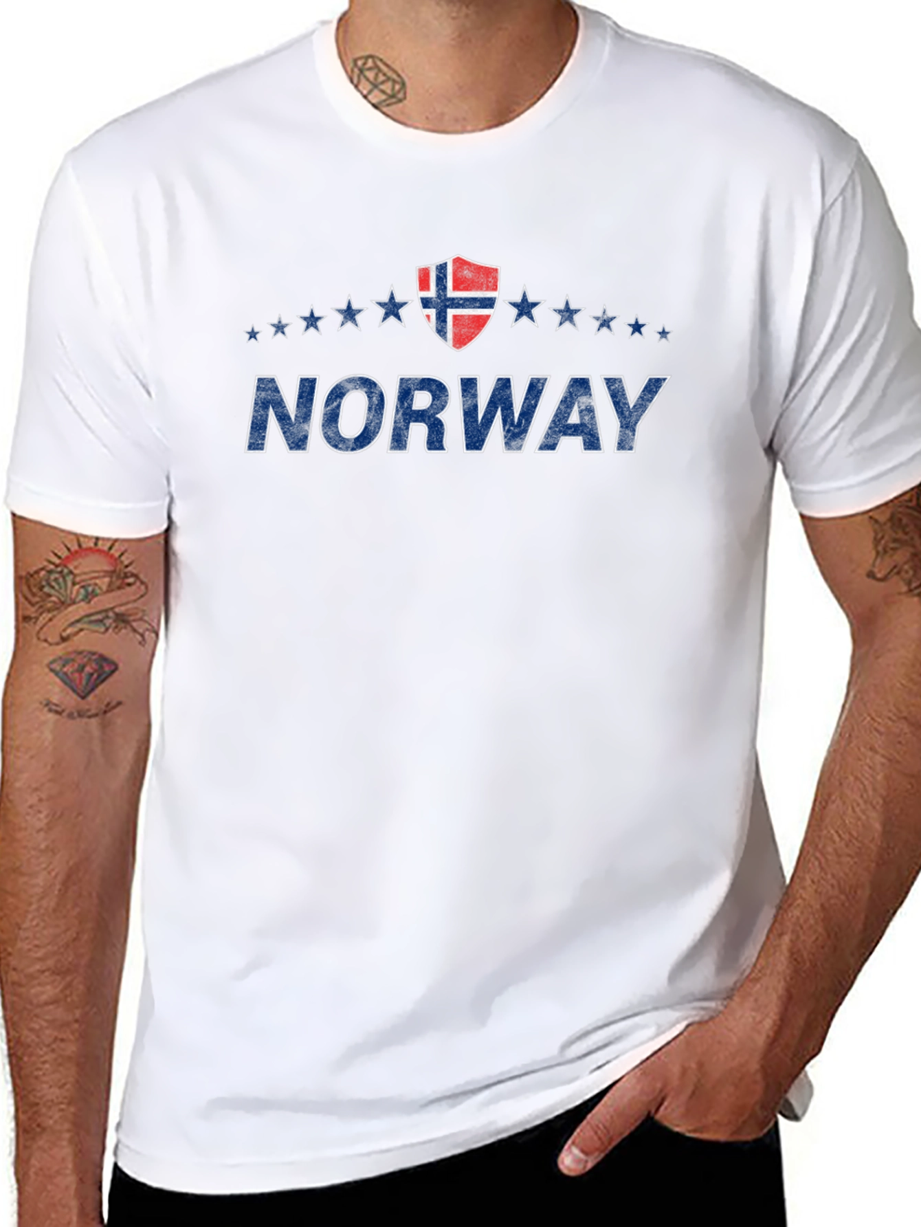 Norway Flag Shield T-Shirt