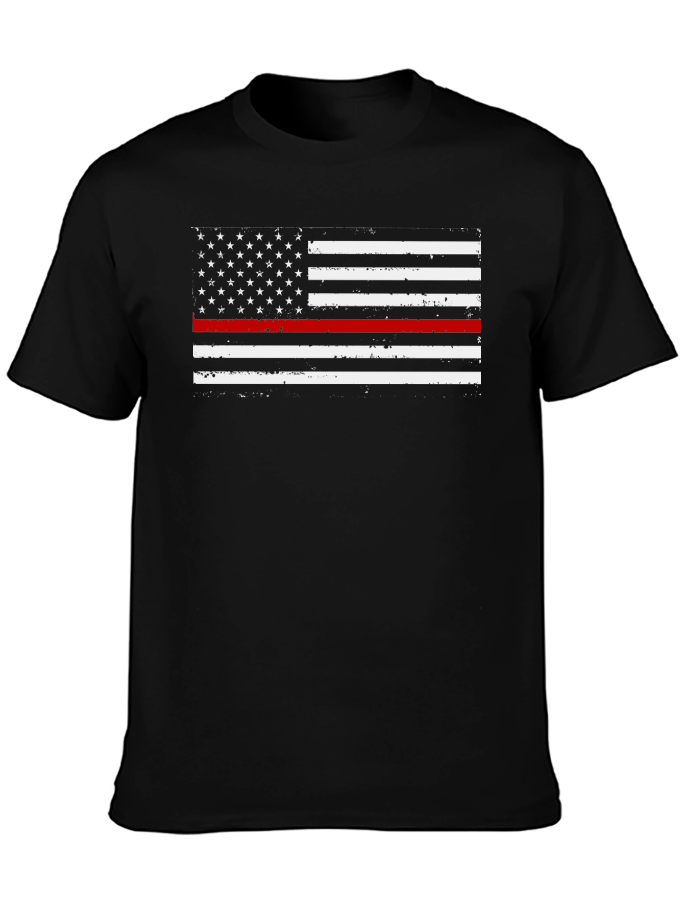 Thin Red Line American Flag Graphic Tee