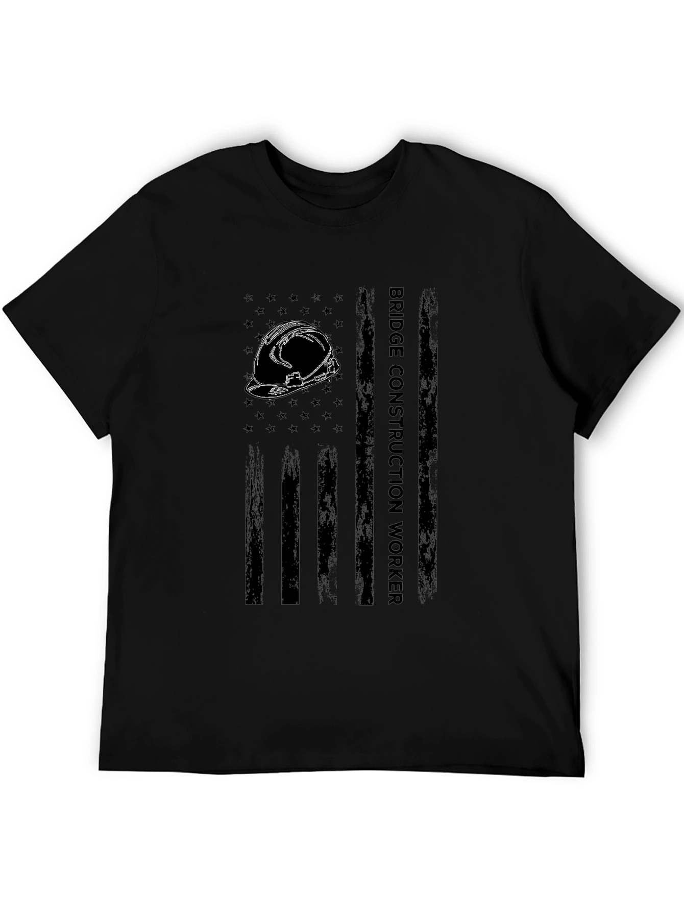 Bridge Construction Worker Flag Graphic Tee