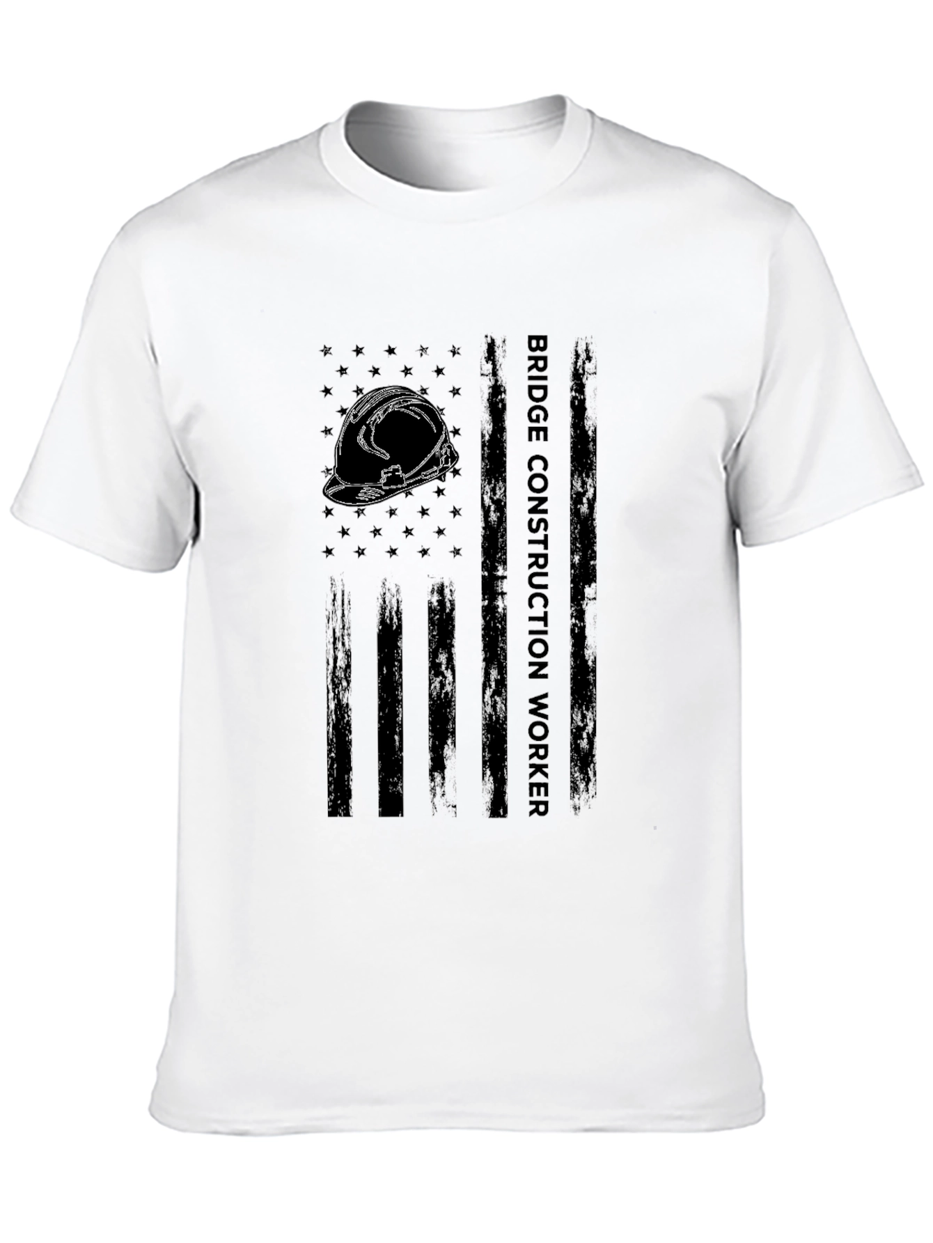 Bridge Construction Worker Flag Graphic Tee