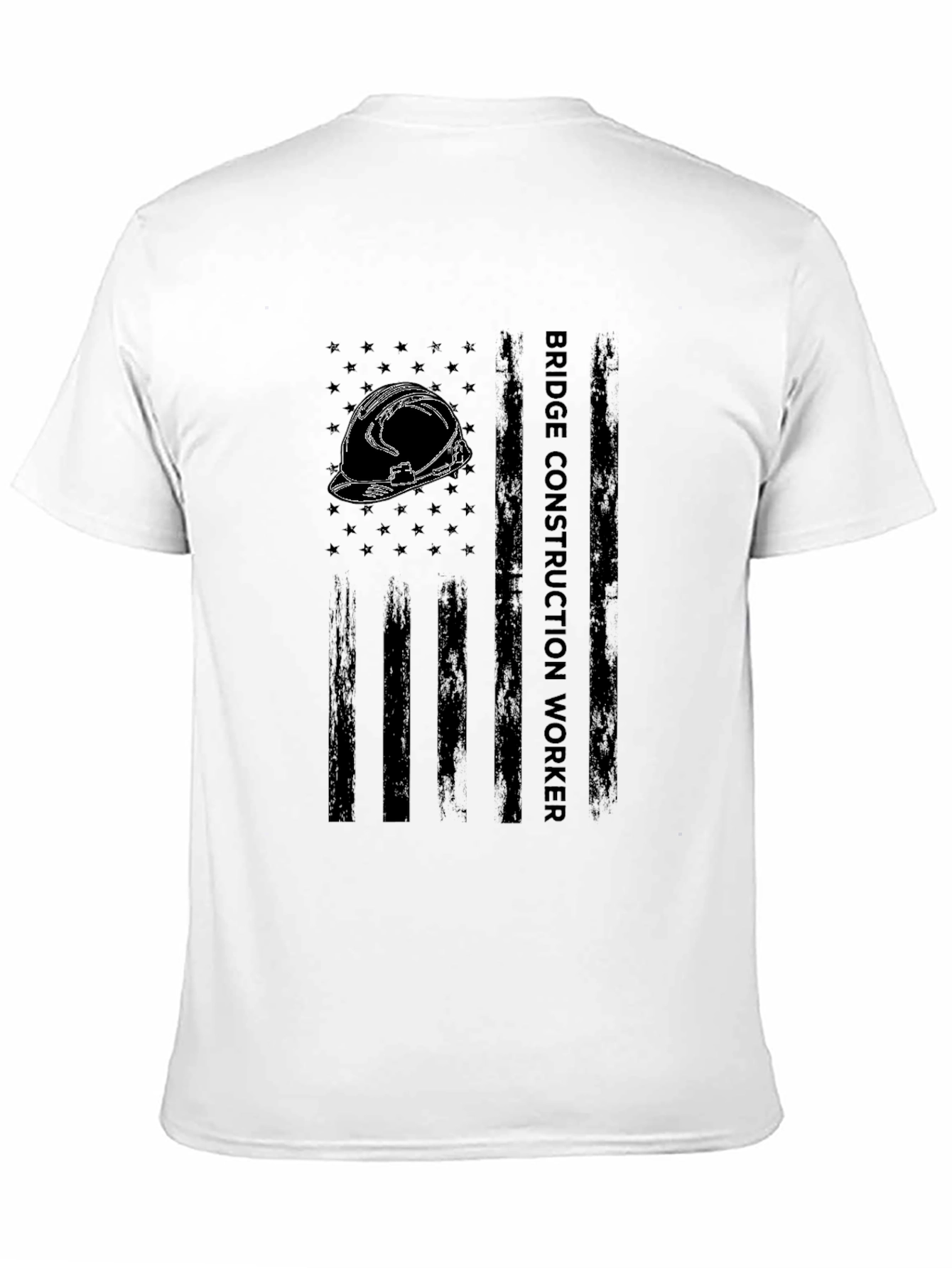 Bridge Construction Worker Flag Graphic Tee