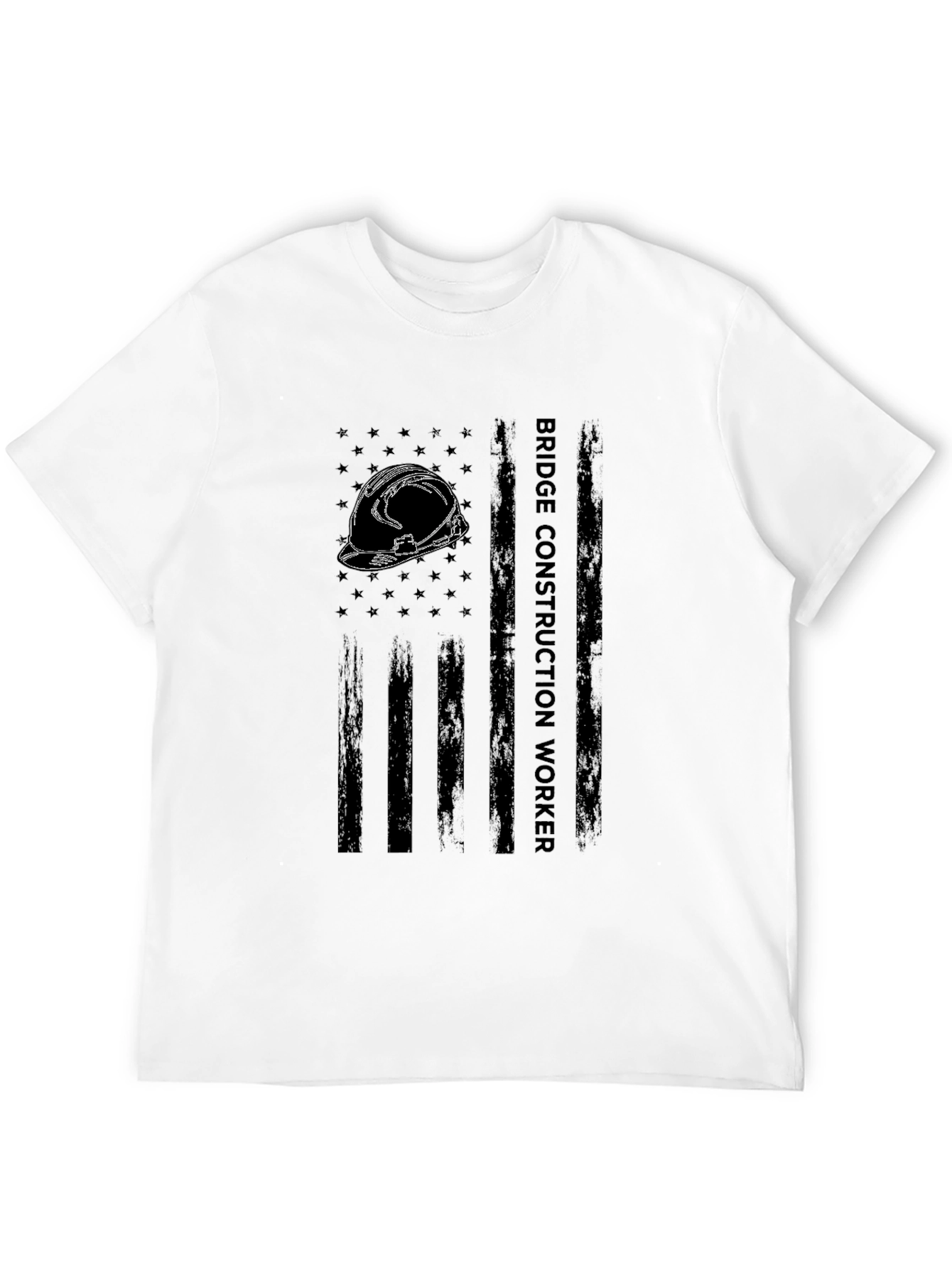 Bridge Construction Worker Flag Graphic Tee