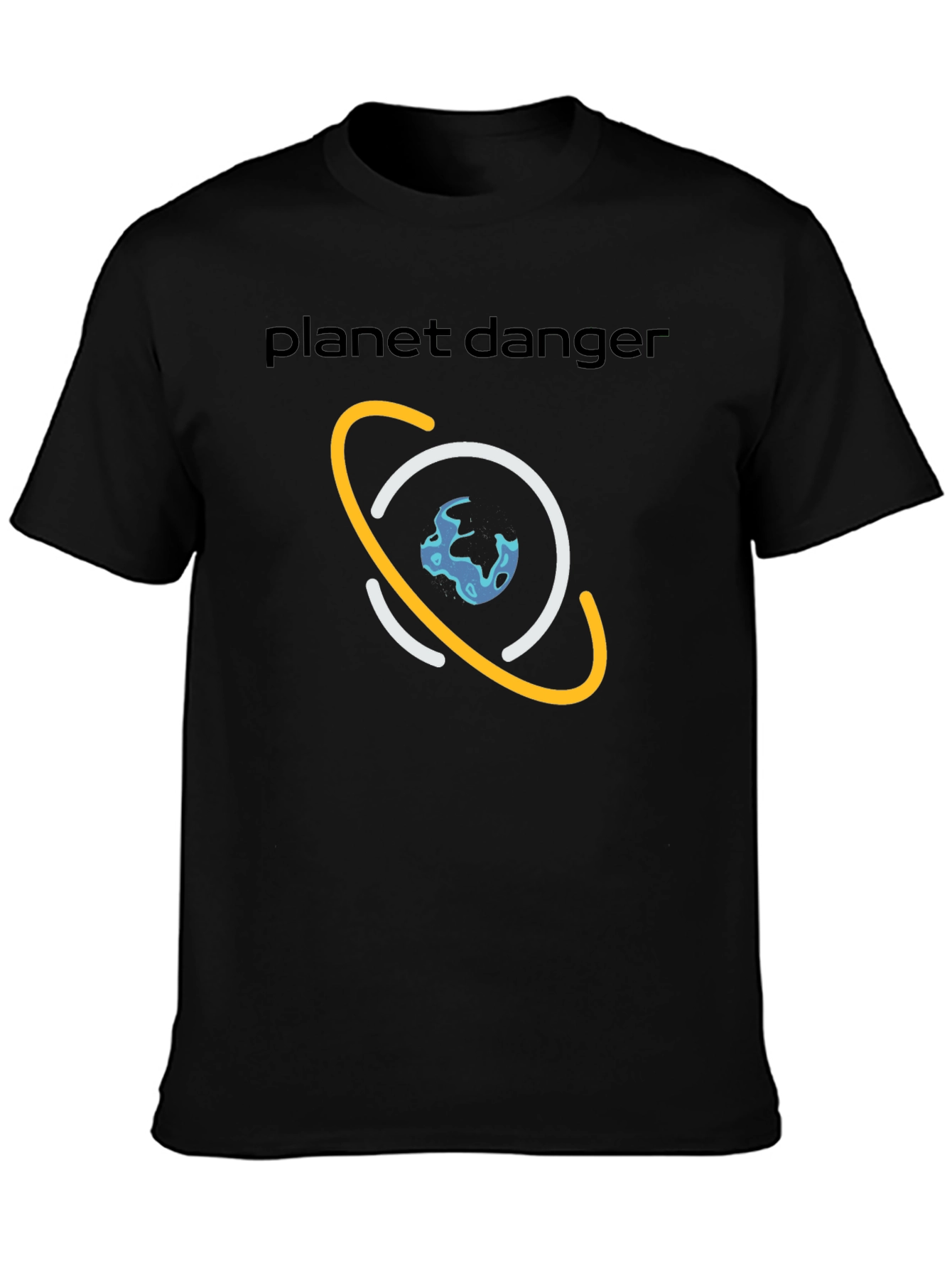 Planet Danger Graphic Tee - Black Cotton Shirt