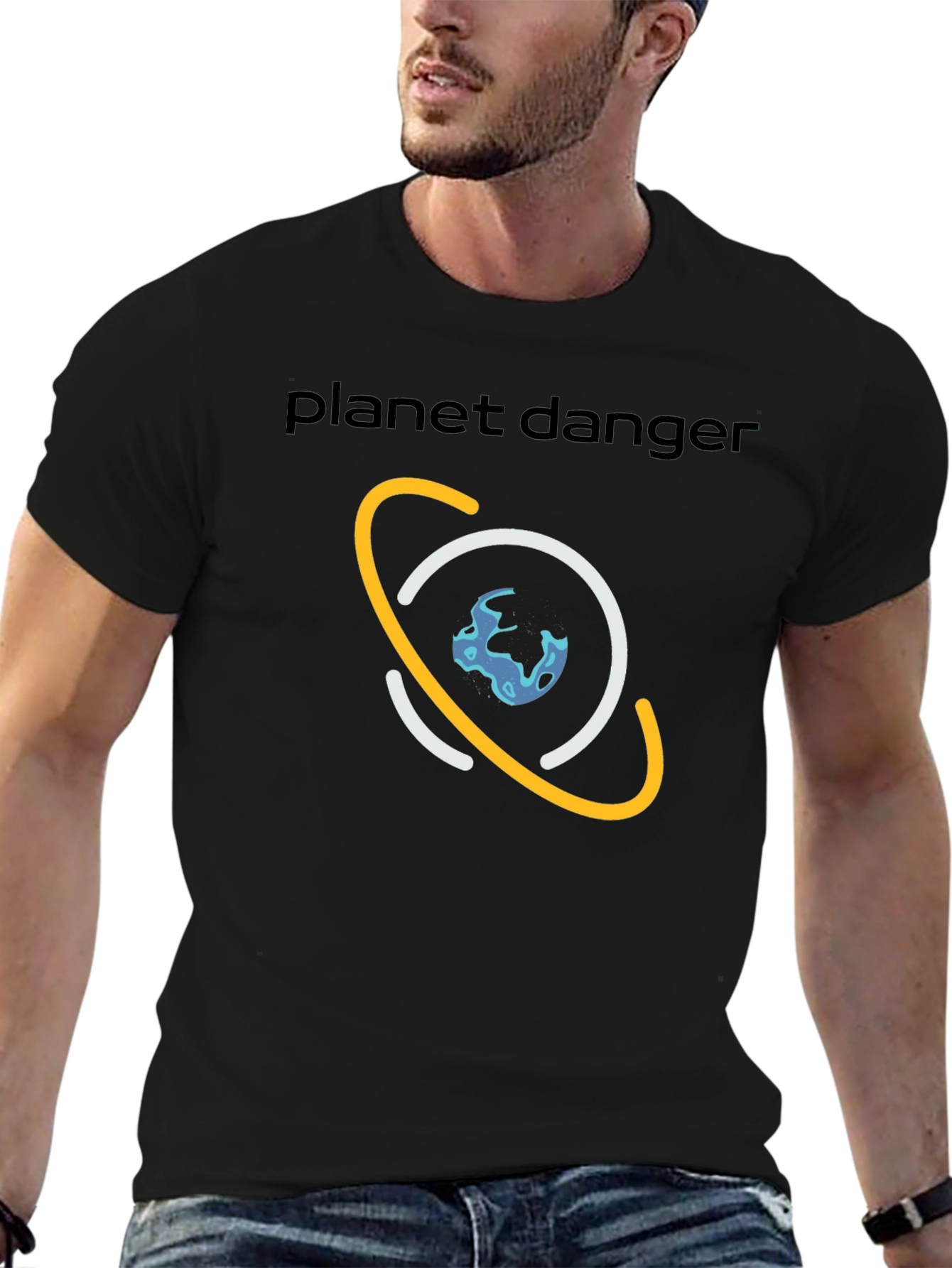 Planet Danger Graphic Tee - Black Cotton Shirt