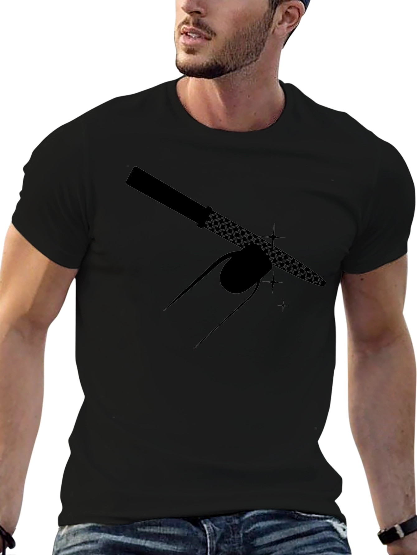 Nail File Graphic T-Shirt - Black