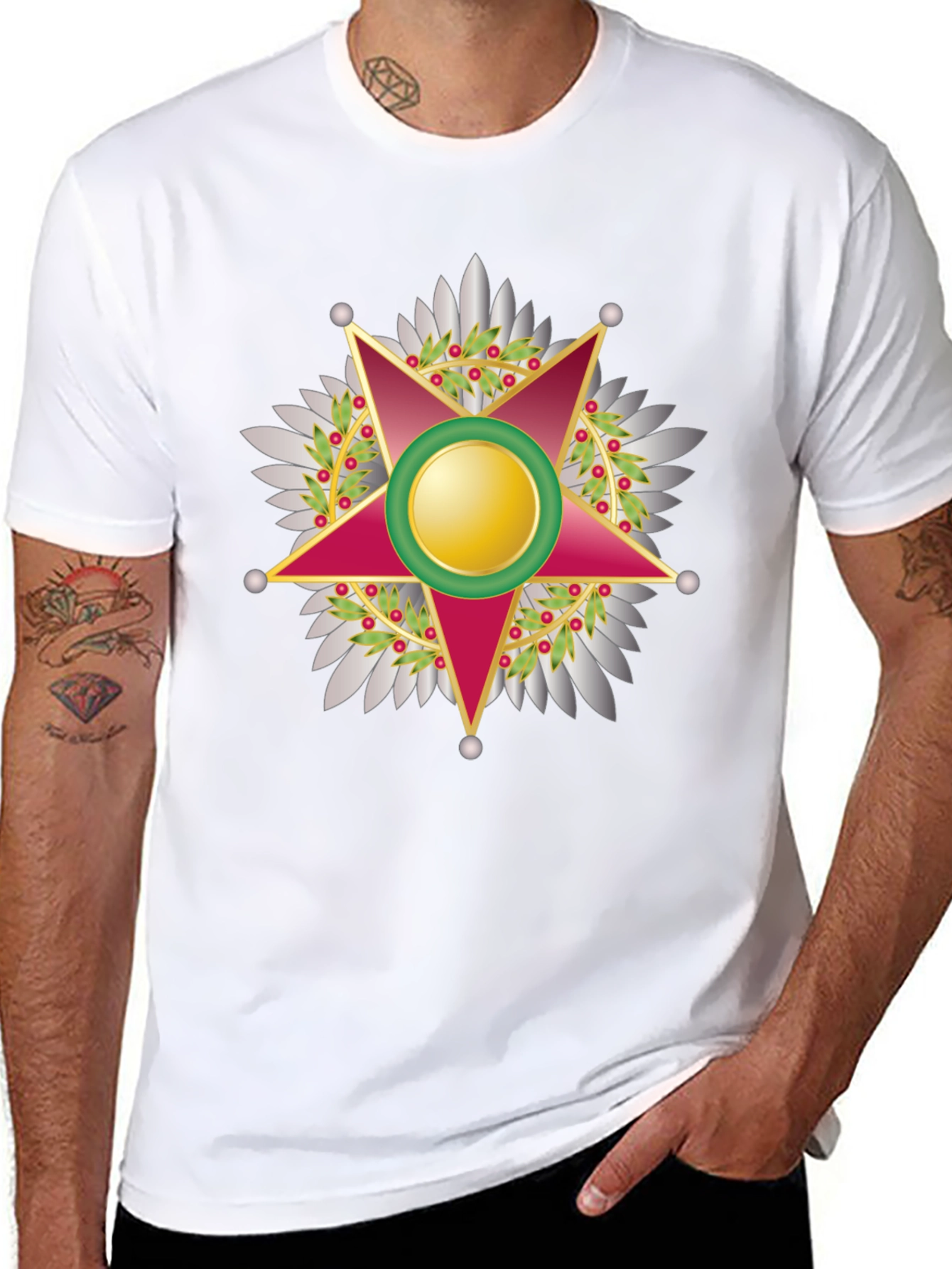 Embroidered Starburst Graphic Tee