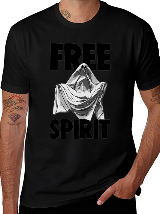 Free Spirit Ghost Graphic T-Shirt - Black