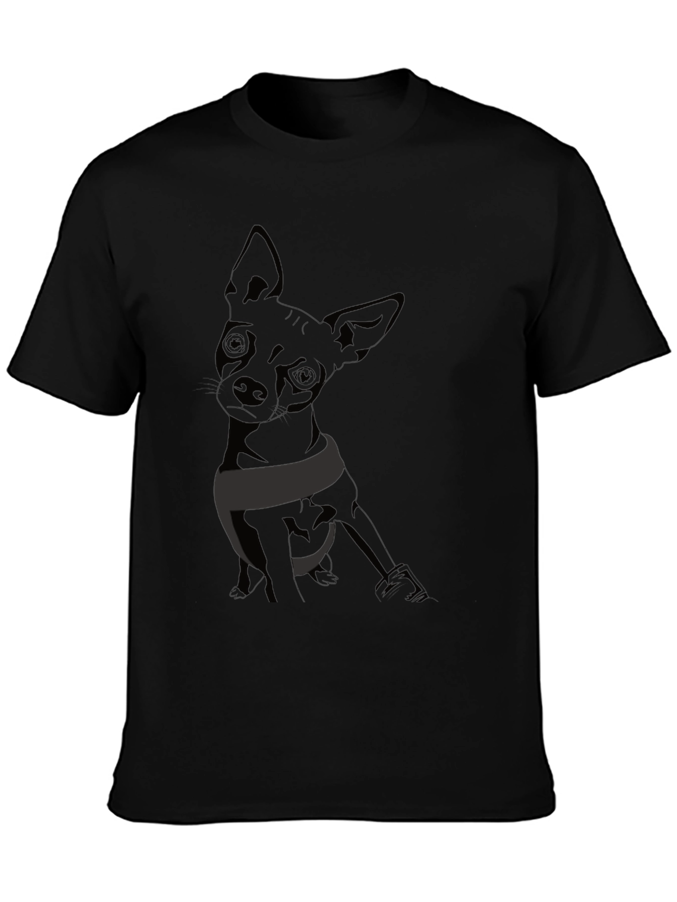 Chihuahua Graphic T-Shirt - Mens Black Tee