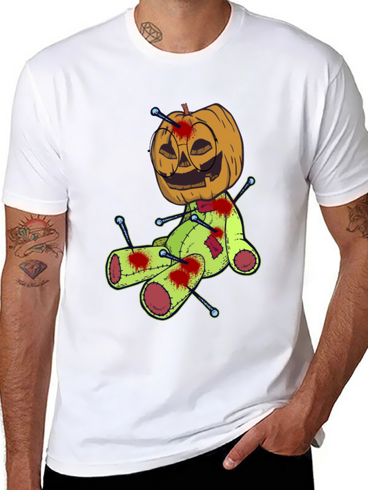 Halloween Pumpkin Voodoo Doll Graphic Tee