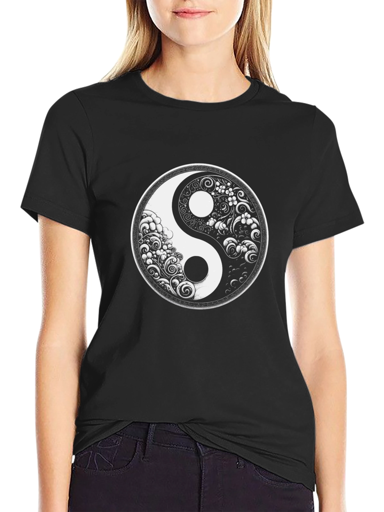 Yin Yang Graphic Tee - Black T-Shirt