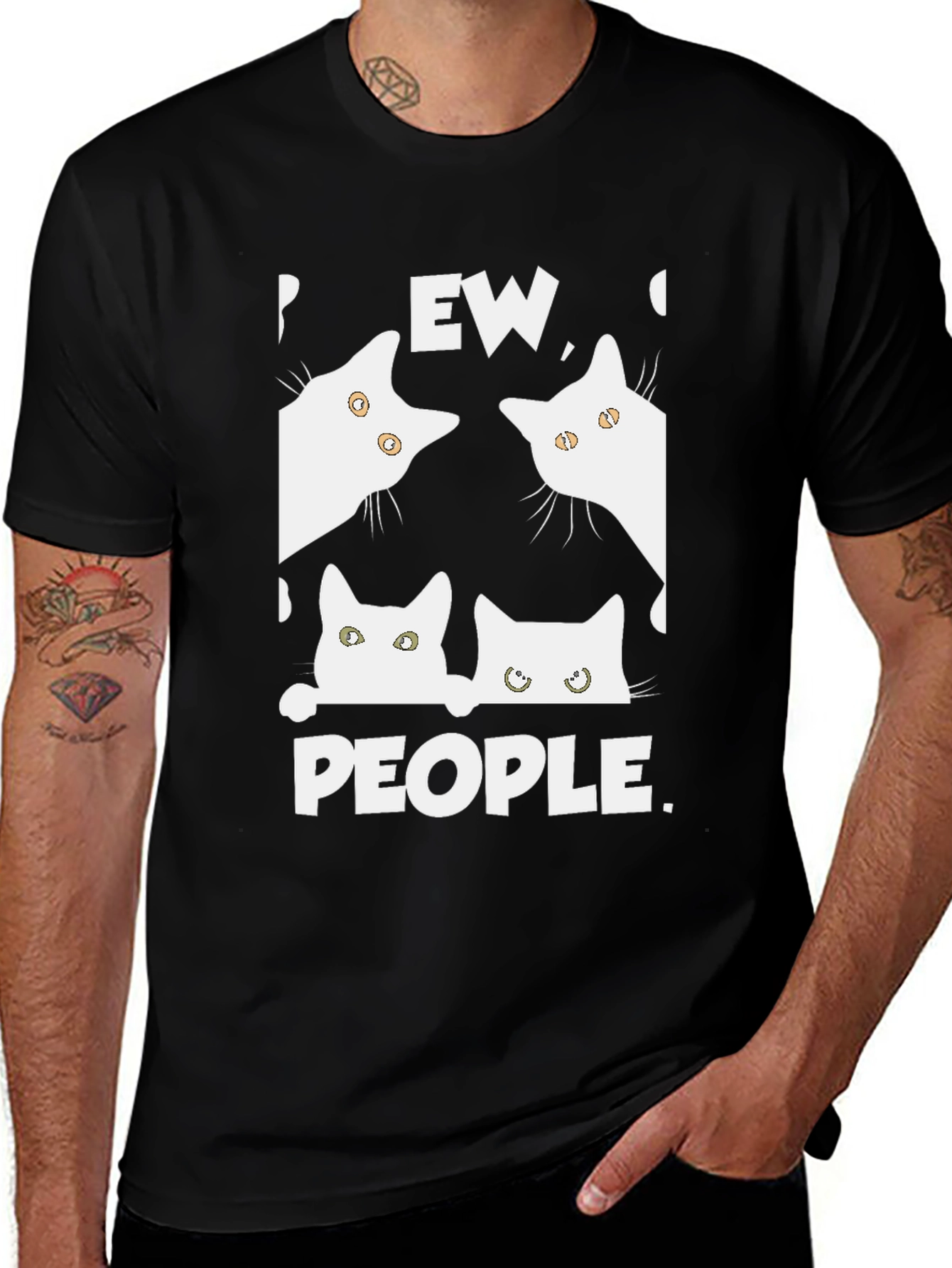 Ew People Cat Graphic T-Shirt