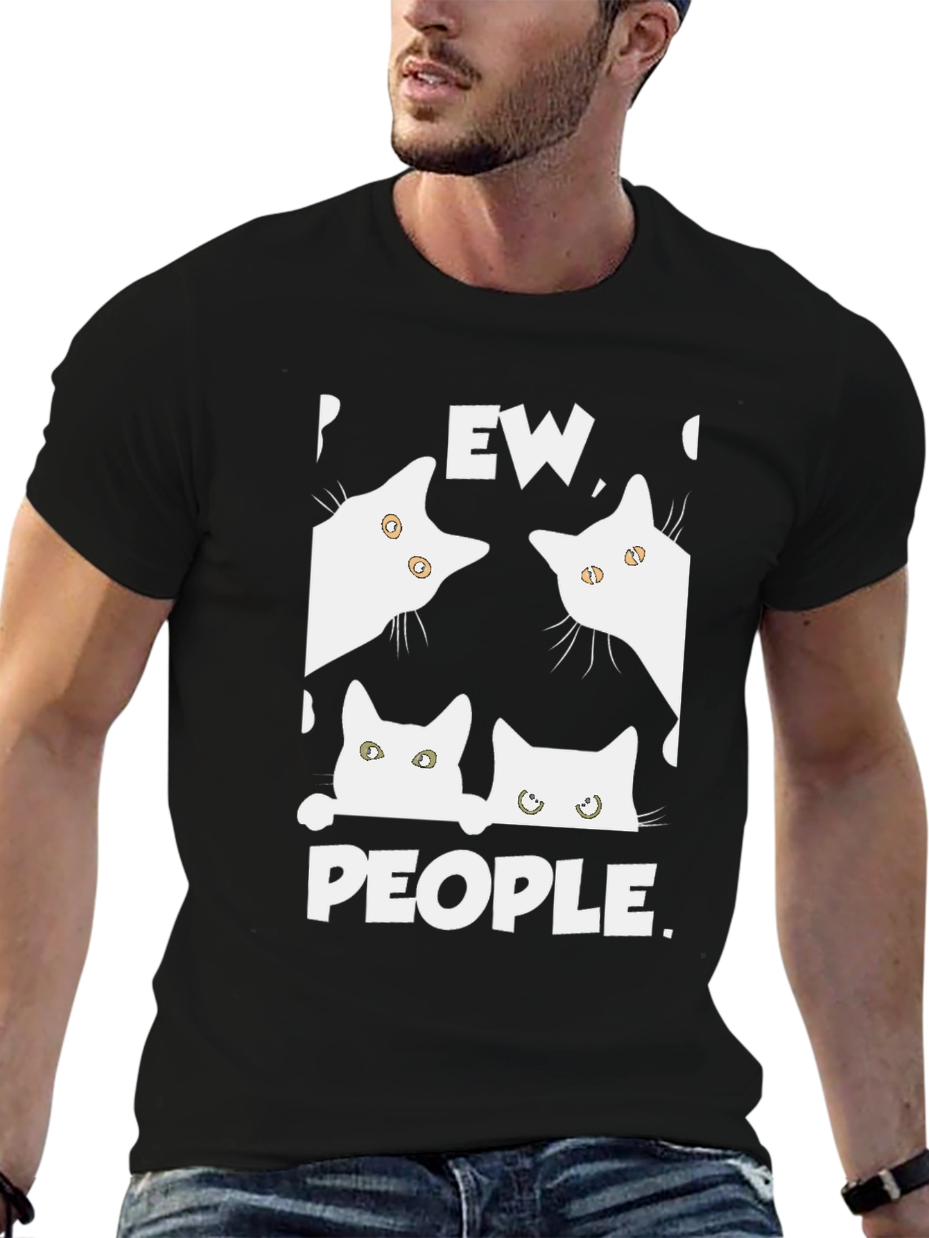Ew People Cat Graphic T-Shirt