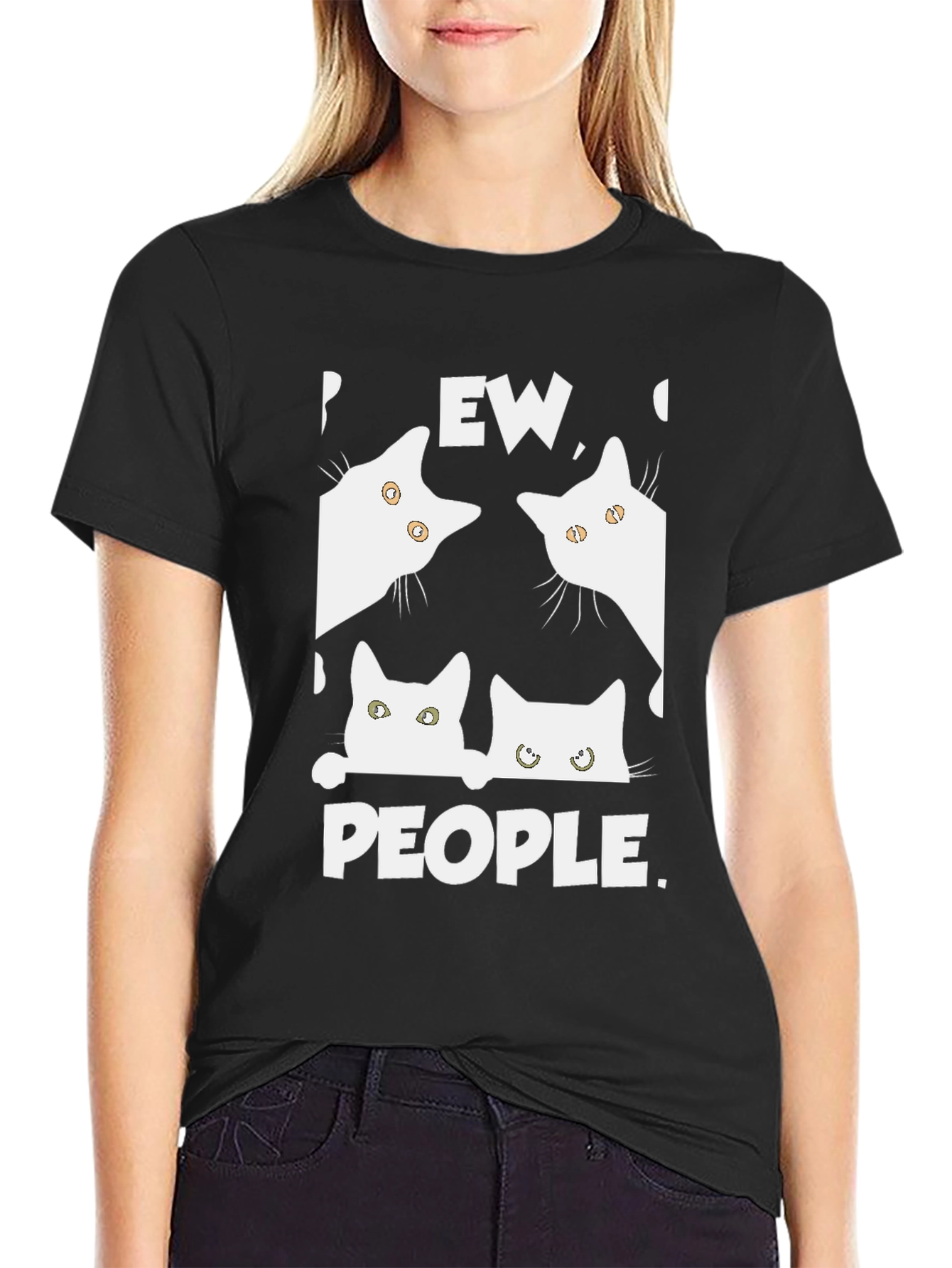 Ew People Cat Graphic T-Shirt