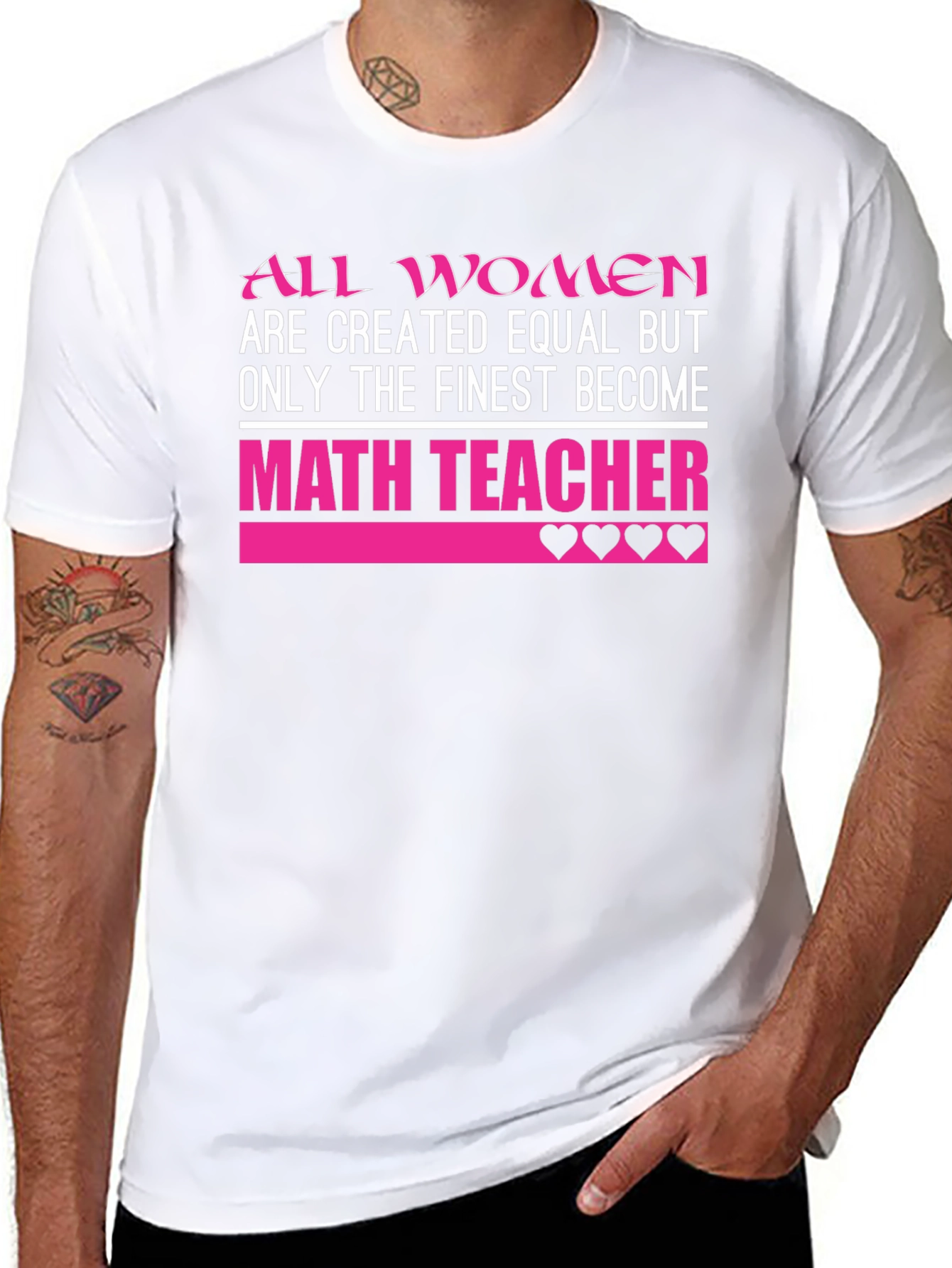 Finest Math Teacher Womens T-Shirt