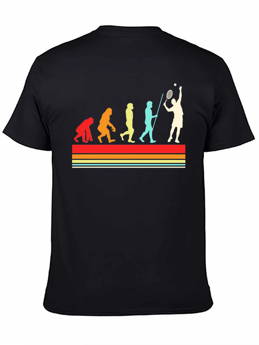 Tennis Evolution T-Shirt - Vintage Style Tee