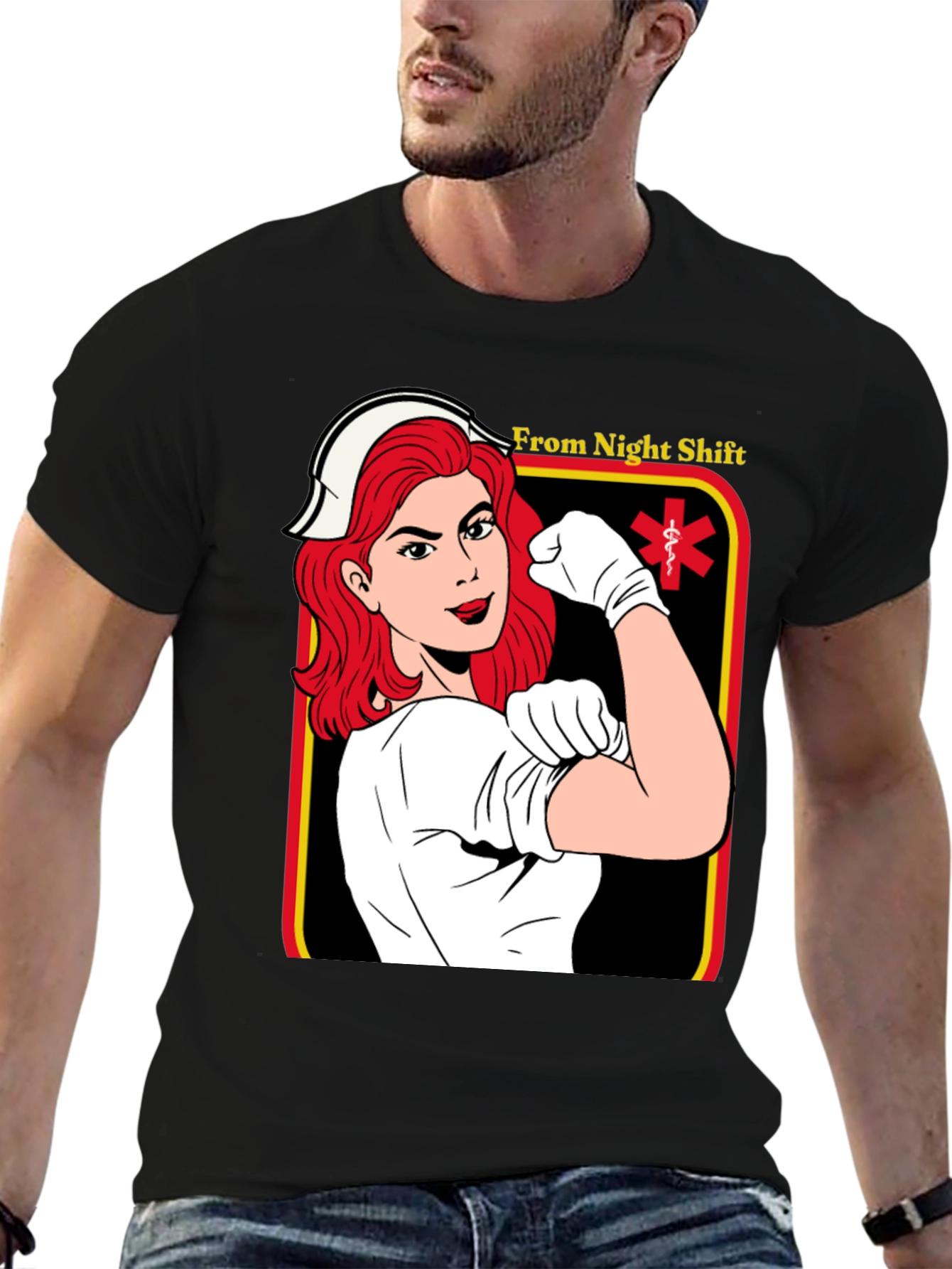 Night Shift Nurse T-Shirt - Empowered Hero