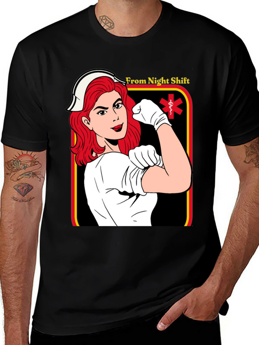 Night Shift Nurse T-Shirt - Empowered Hero