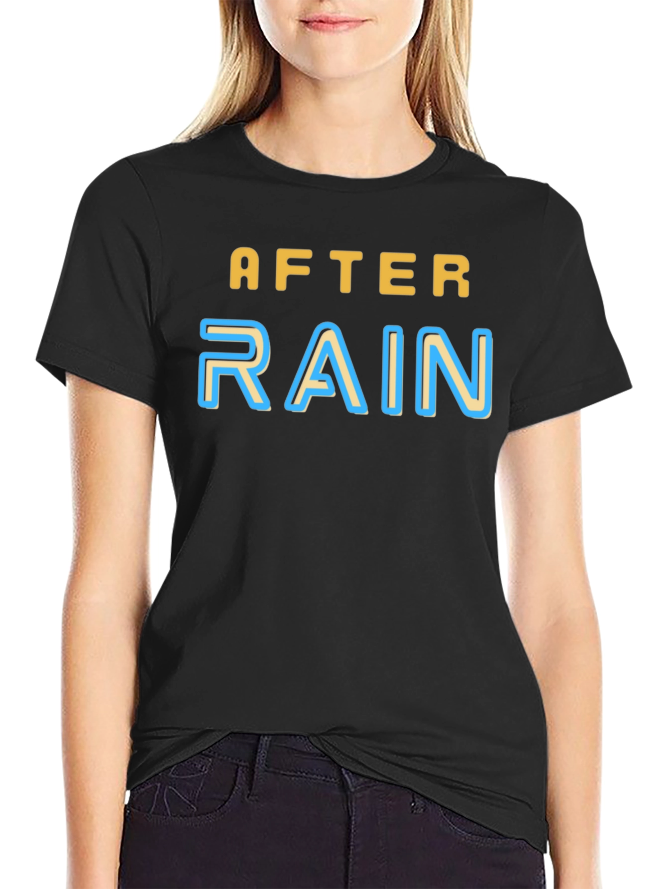 After Rain Graphic Tee - Soft Black T-Shirt