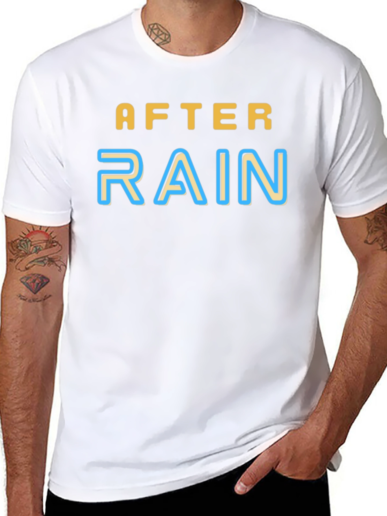 After Rain Graphic Tee - Soft Black T-Shirt
