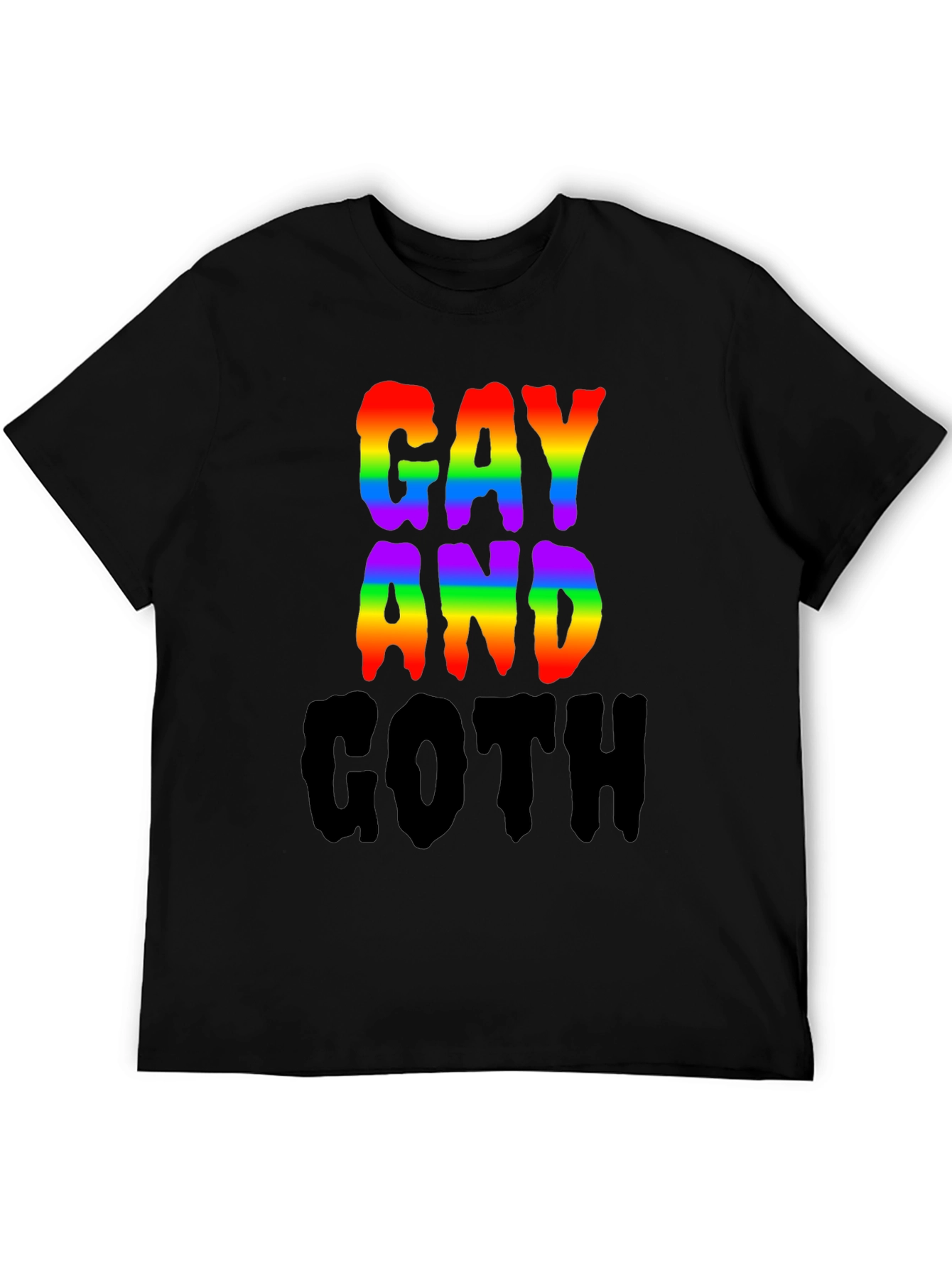 Gay and Goth Rainbow T-Shirt