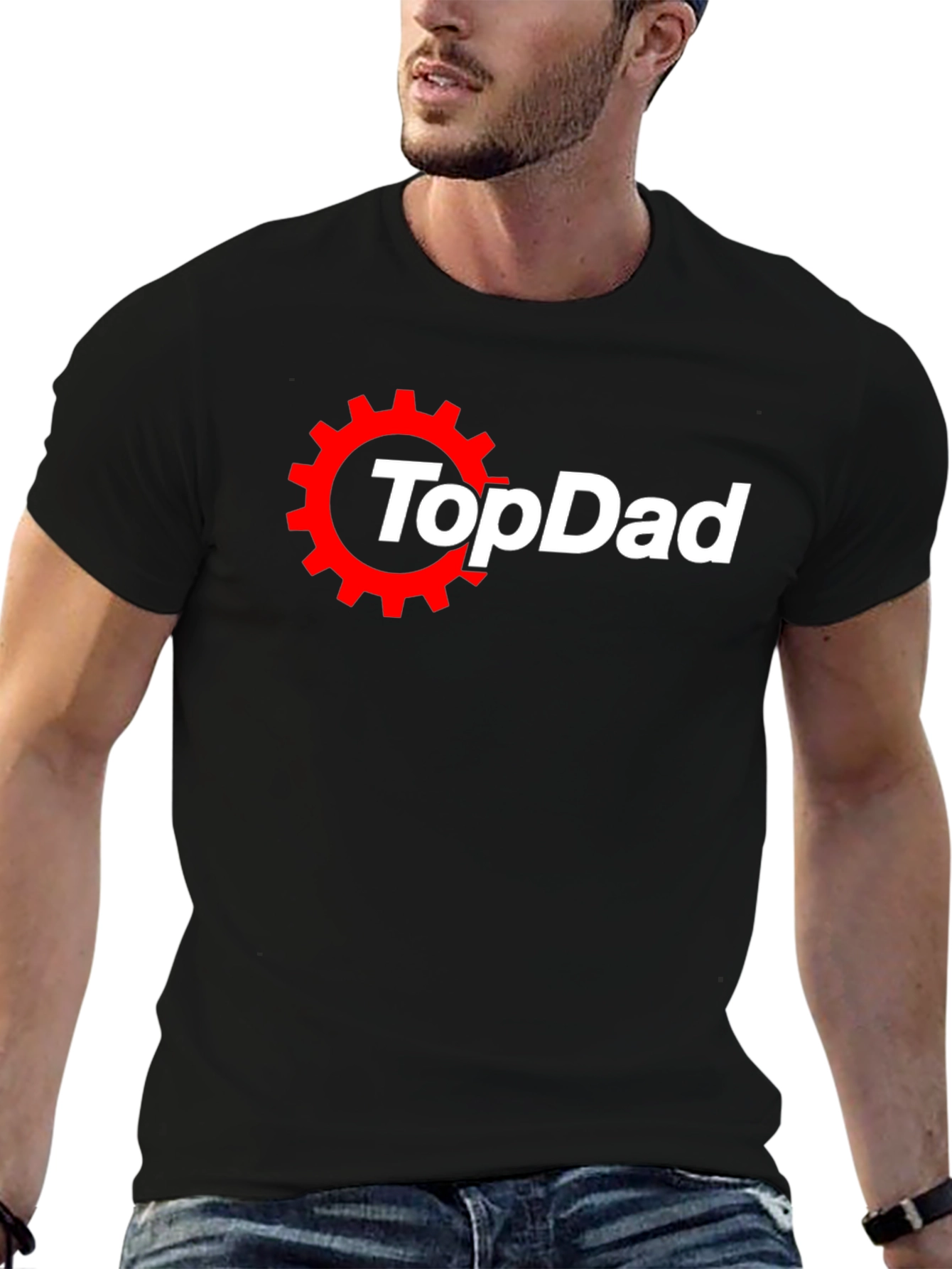 Top Dad Gearhead Tee - Black Short Sleeve