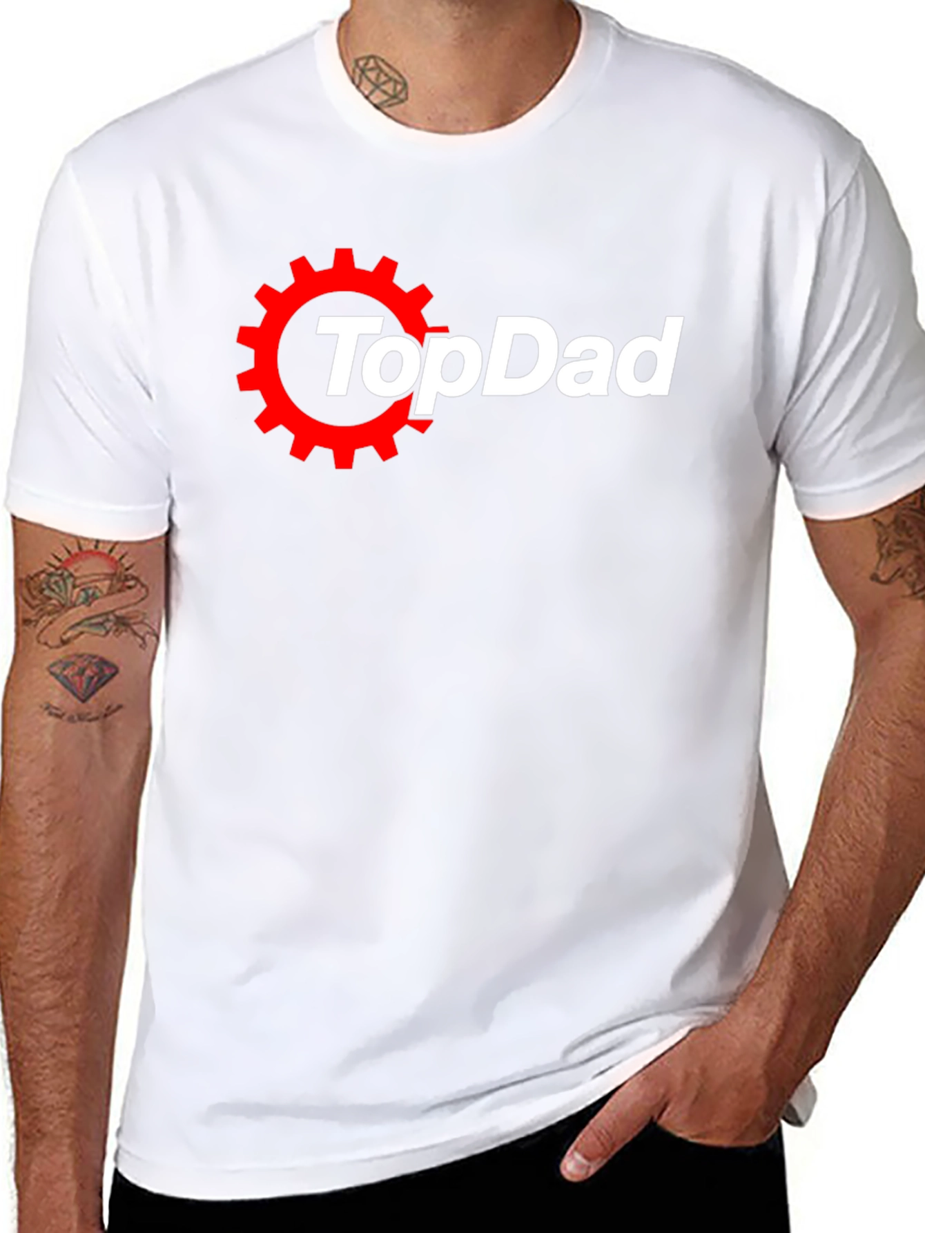 Top Dad Gearhead Tee - Black Short Sleeve
