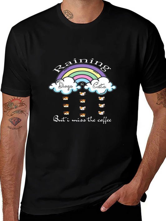 Raining Dogs Cats Funny T-Shirt
