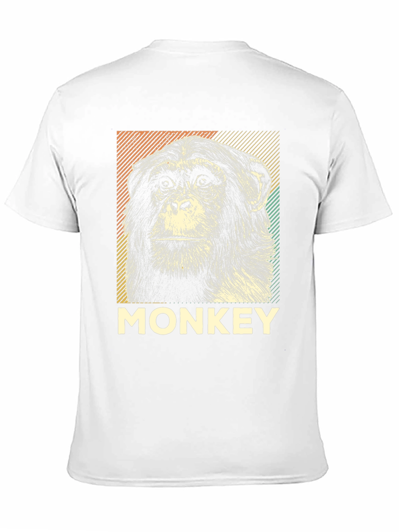 Retro Monkey Graphic Tee - Black Cotton T-Shirt