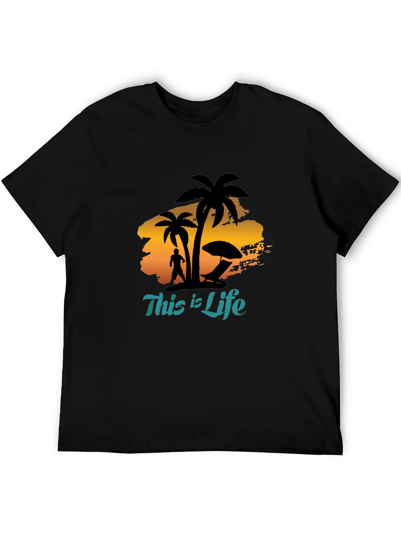 This Is Life Black Graphic Tee