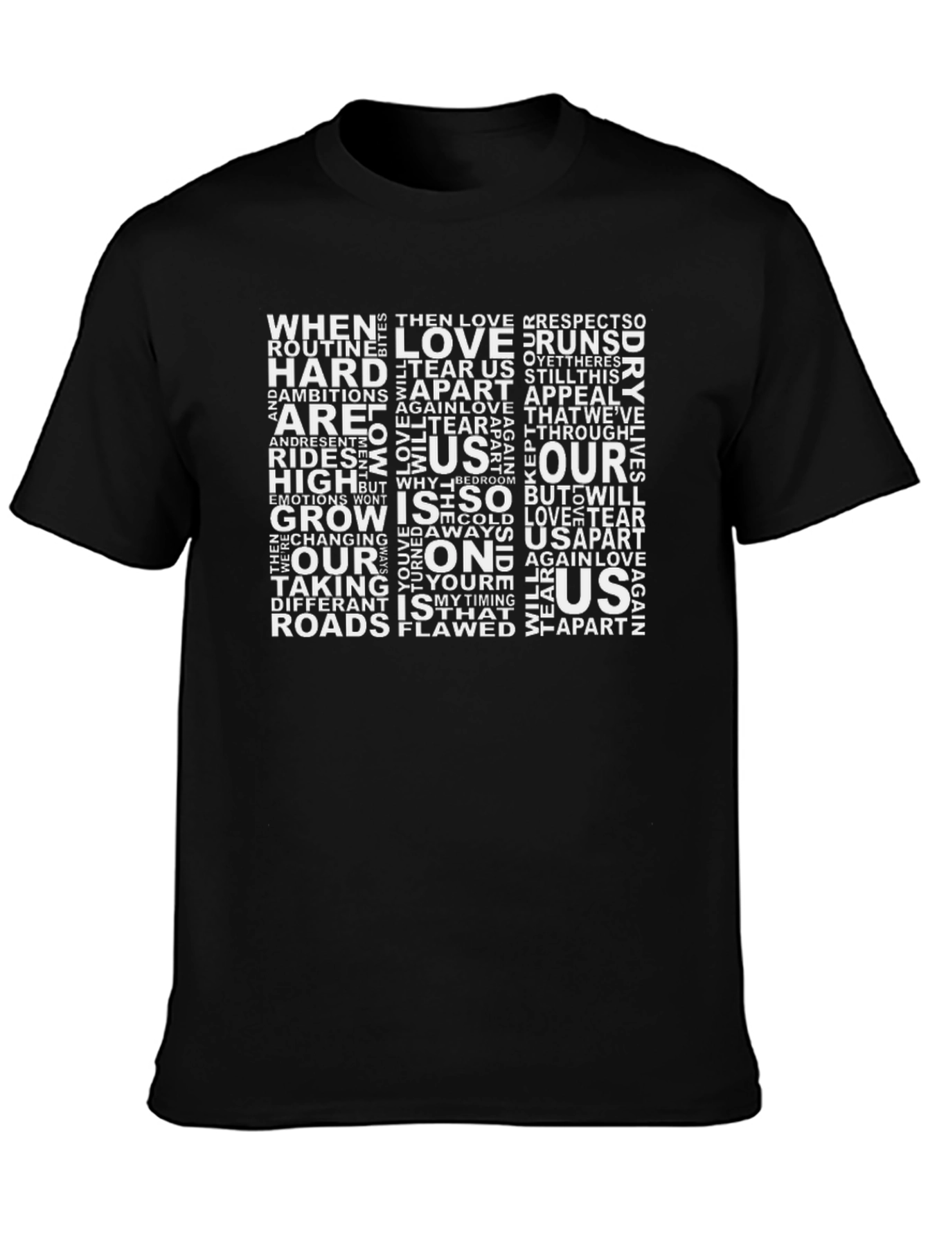 Word Art Graphic Tee - Black