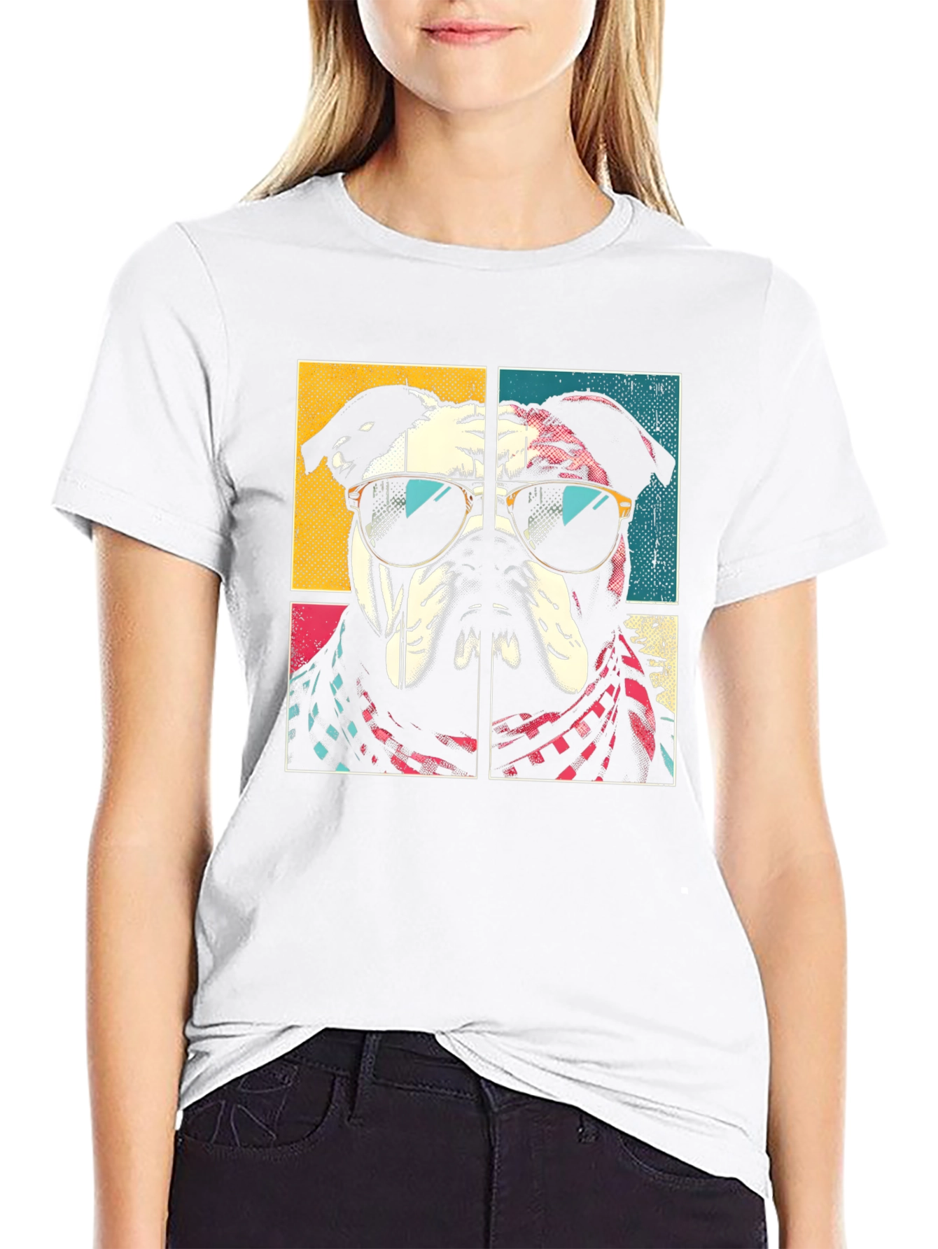 Cool Bulldog Graphic Tee - Mens Black T-Shirt
