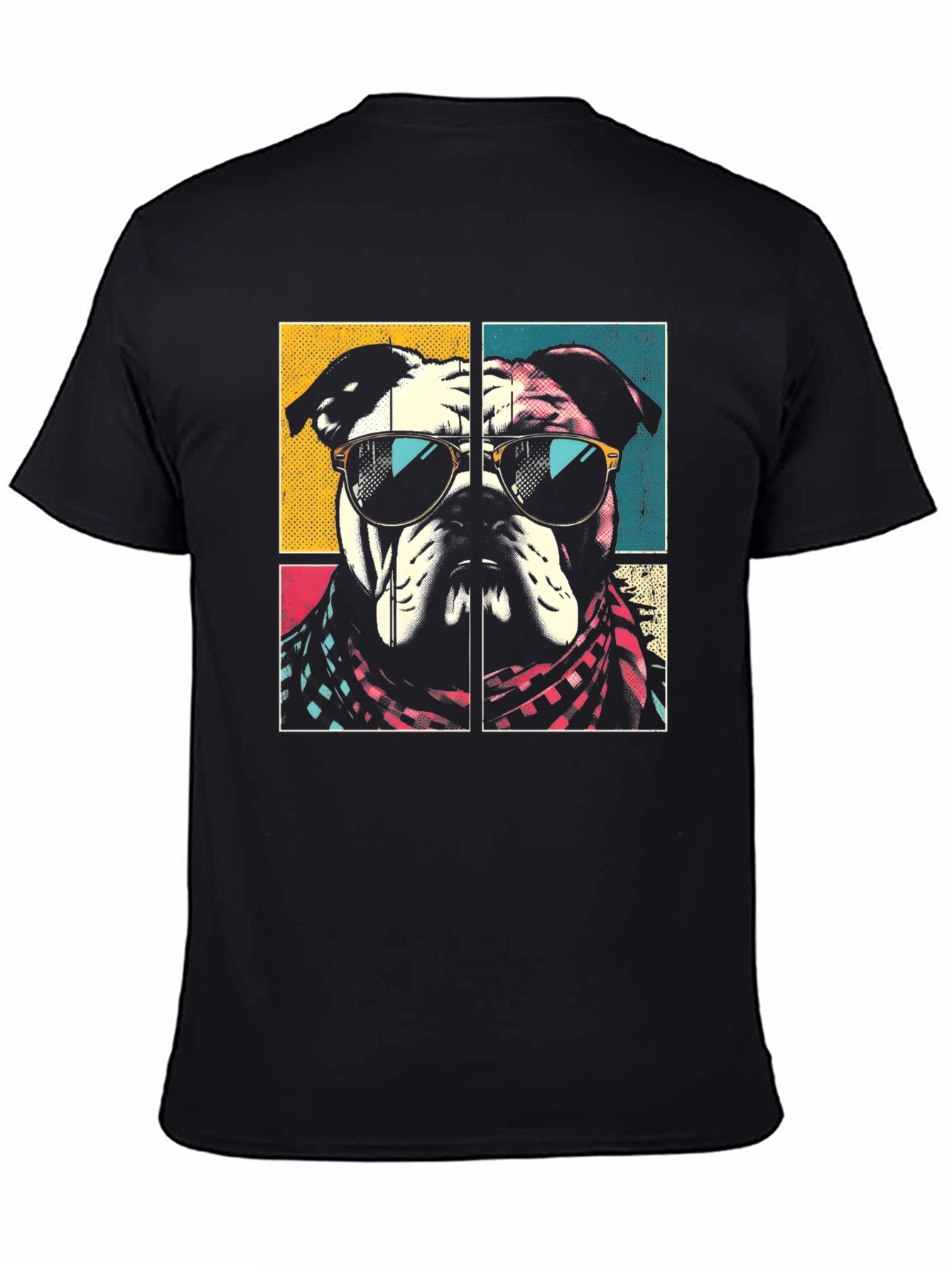 Cool Bulldog Graphic Tee - Mens Black T-Shirt