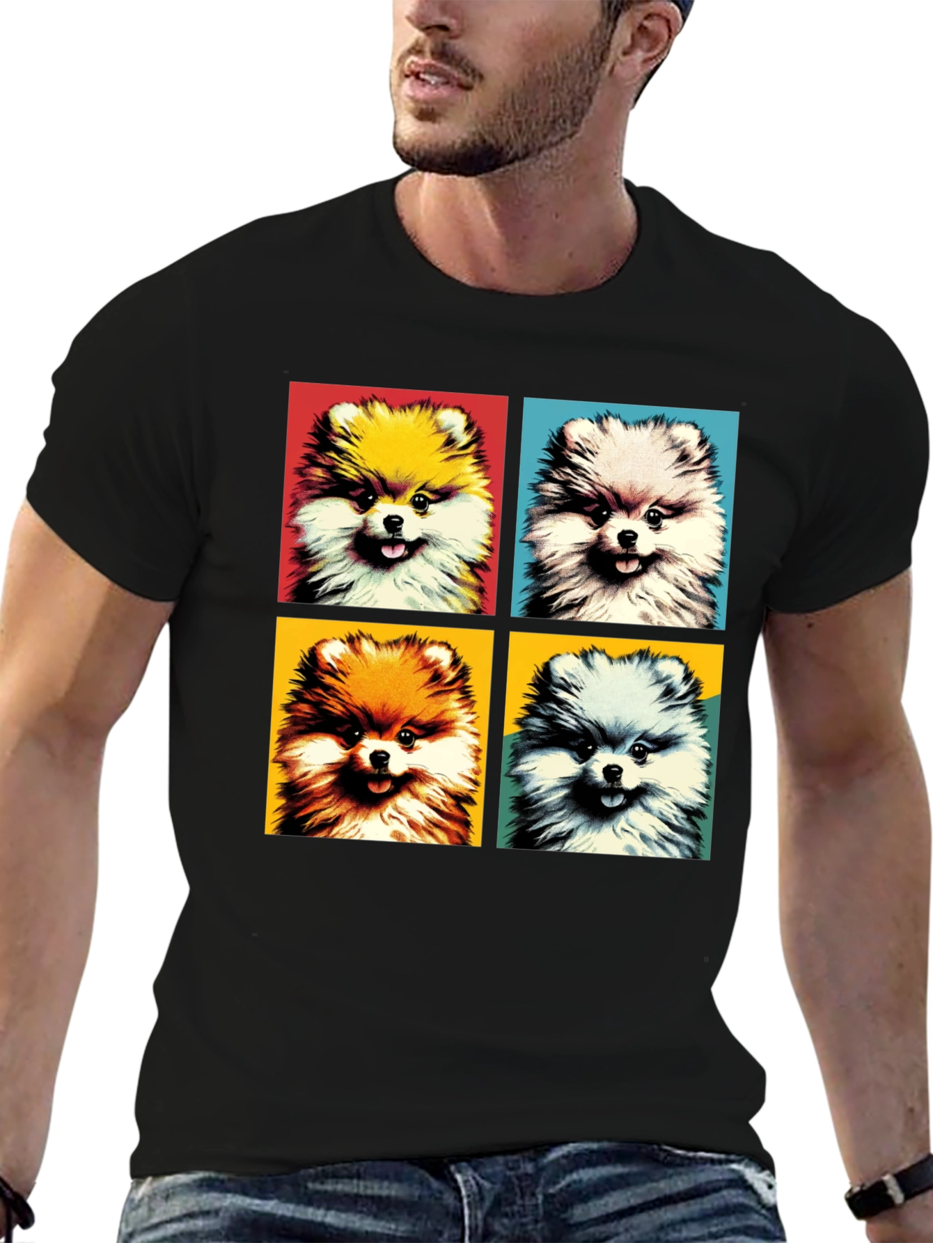 Pop Art Pomeranian Dog Graphic Tee