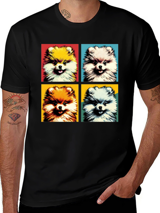 Pop Art Pomeranian Dog Graphic Tee