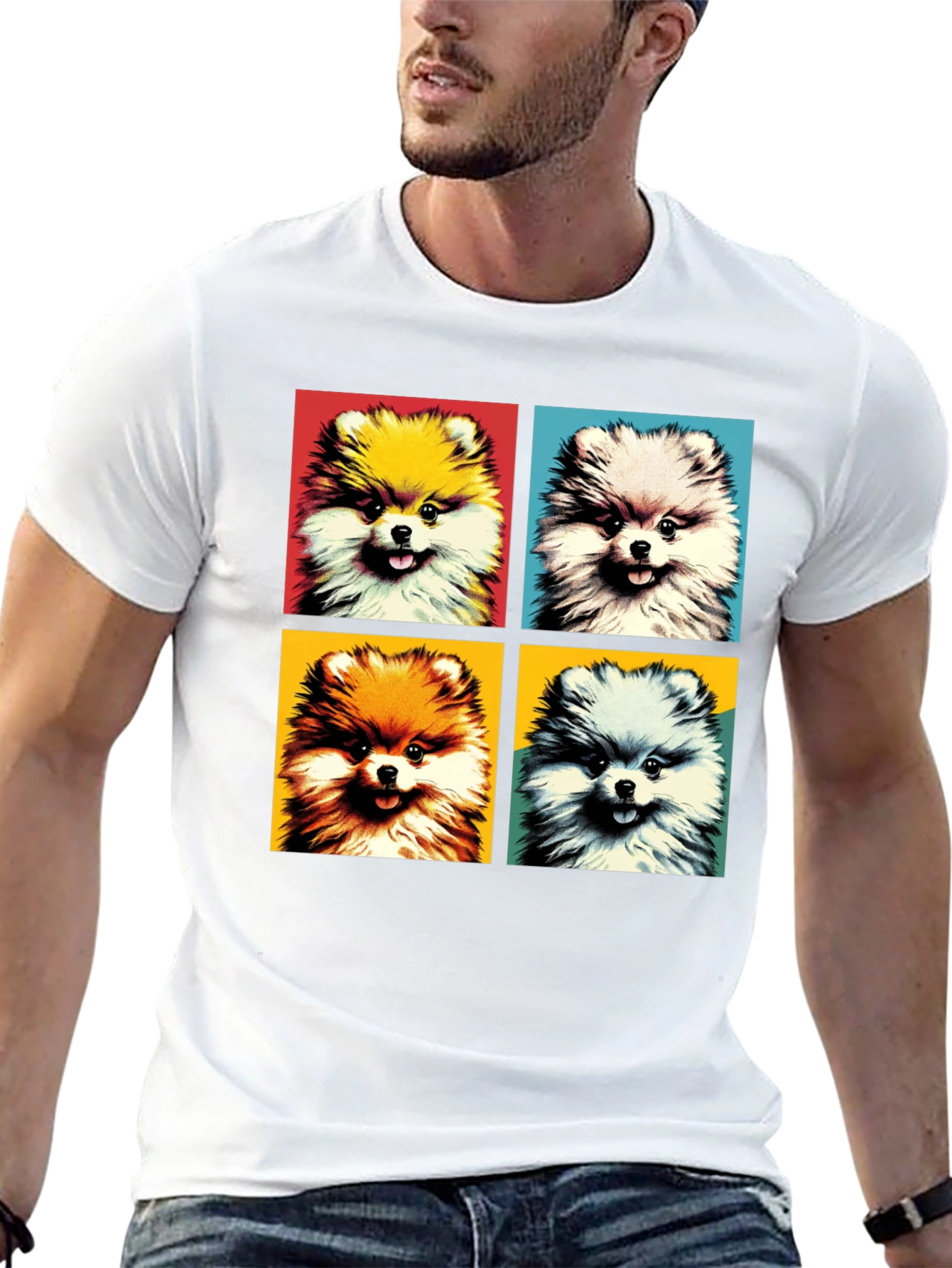 Pop Art Pomeranian Dog Graphic Tee
