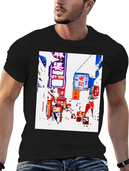 Tokyo Streetscape Graphic Tee - Black
