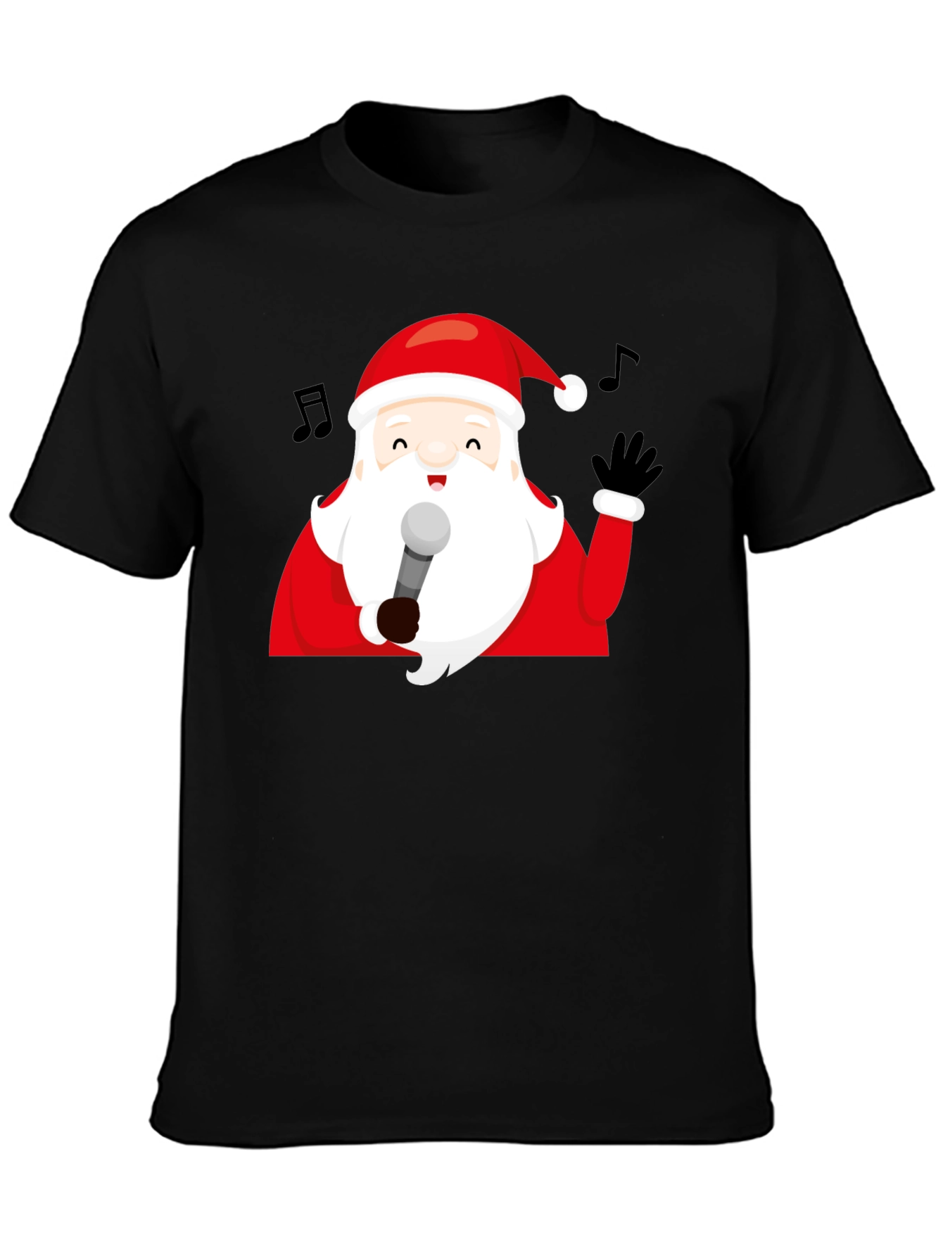 Singing Santa Graphic Tee - Festive Holiday Apparel