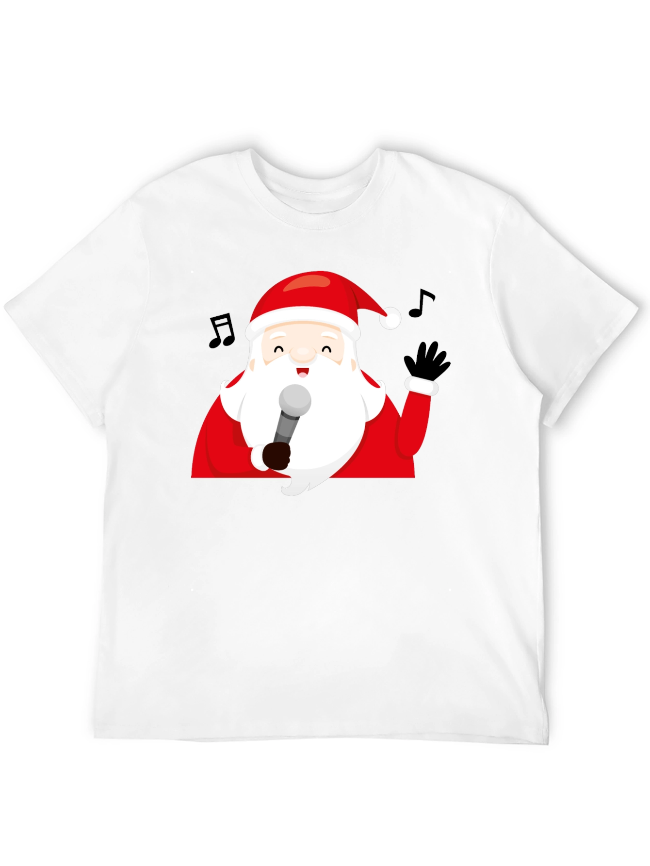 Singing Santa Graphic Tee - Festive Holiday Apparel