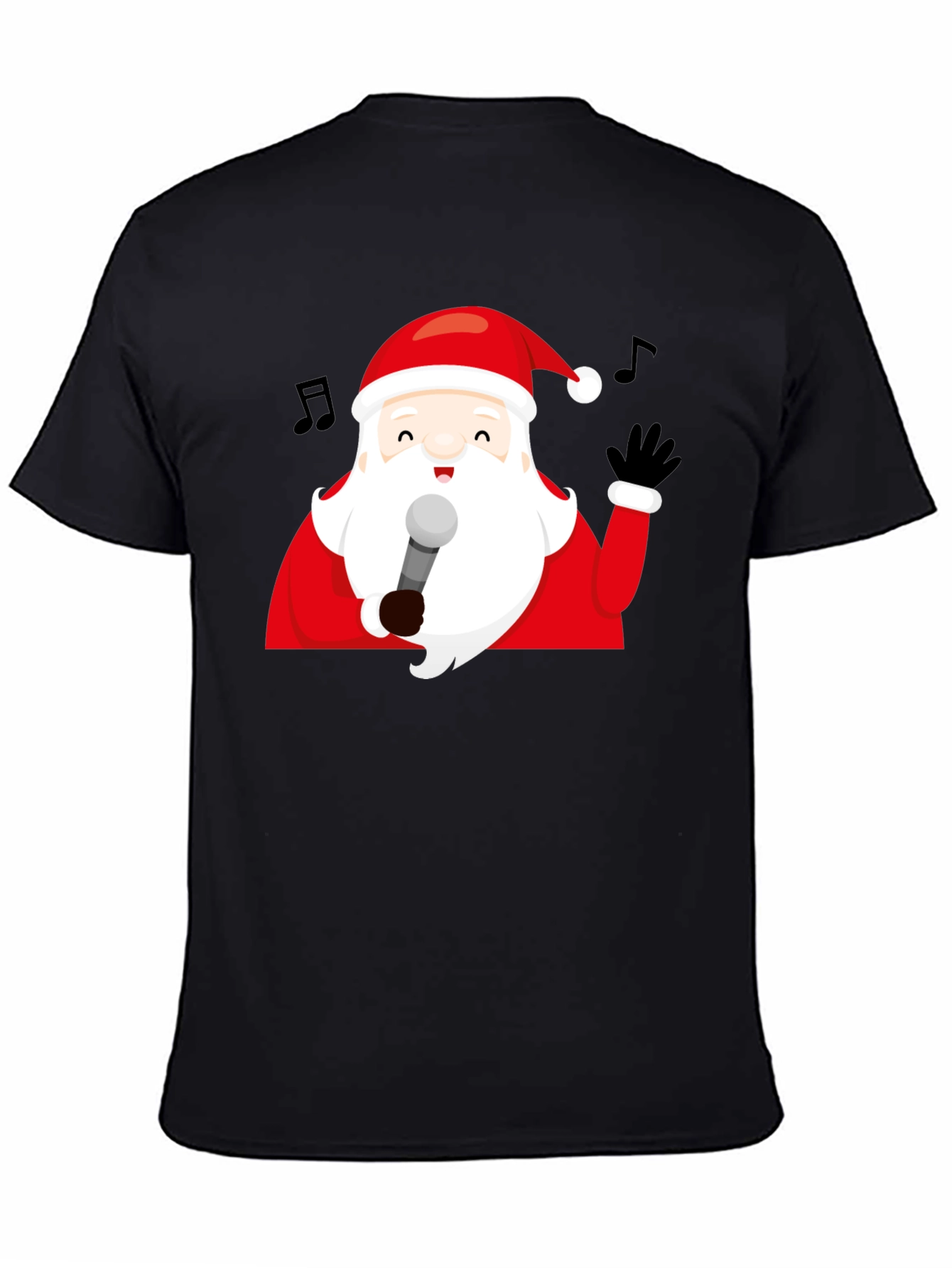 Singing Santa Graphic Tee - Festive Holiday Apparel