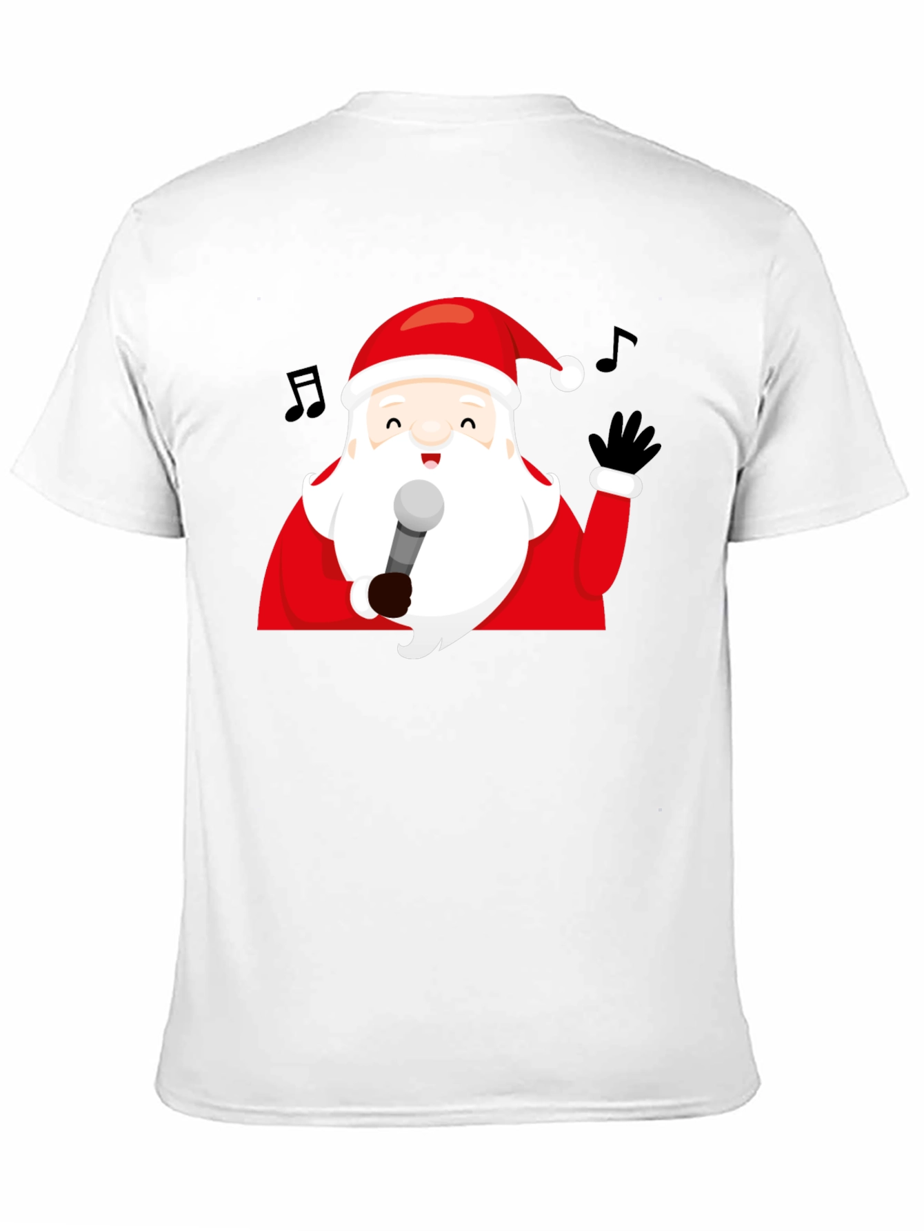 Singing Santa Graphic Tee - Festive Holiday Apparel